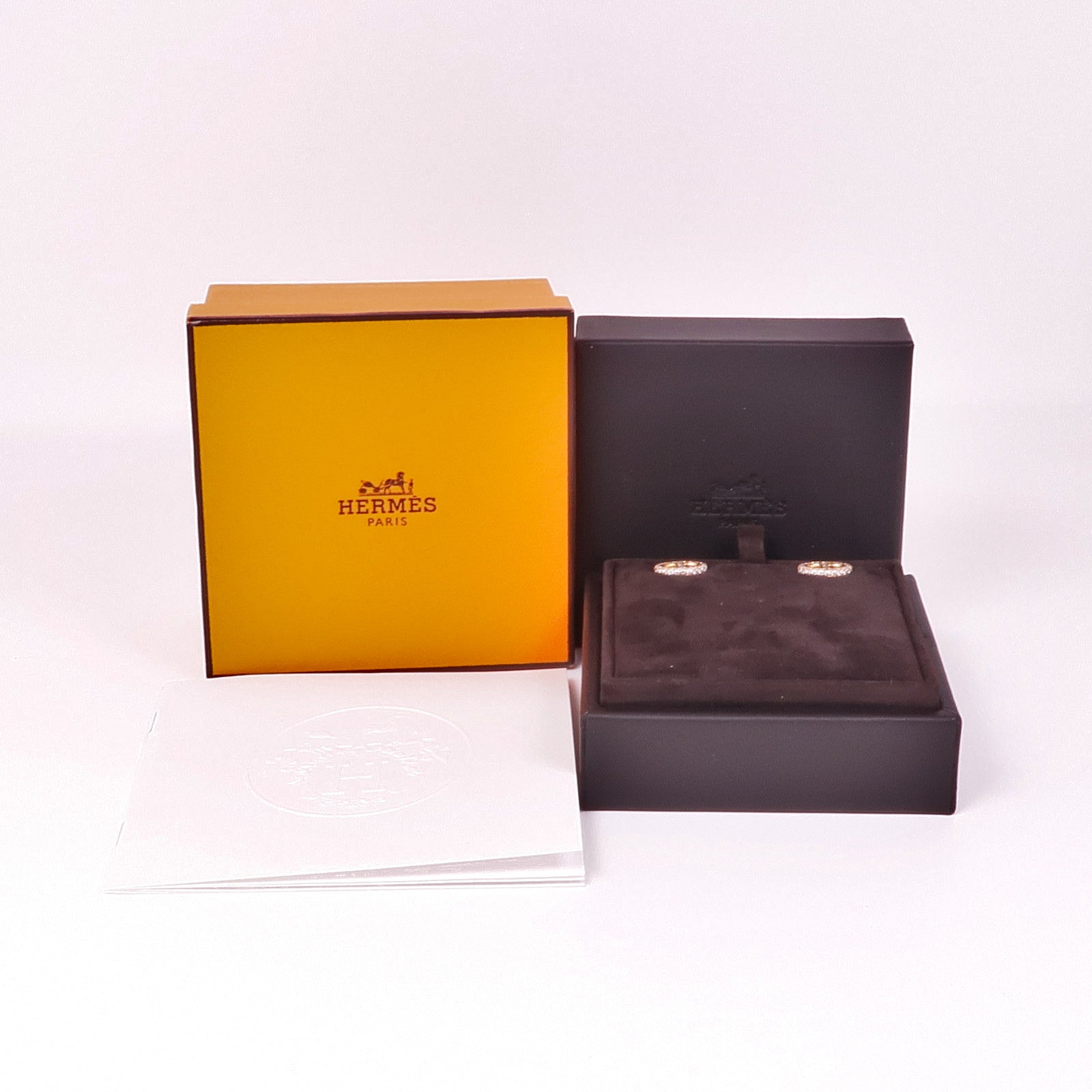 HERMES 18K玫瑰金Farandole Earrings鑽石耳環