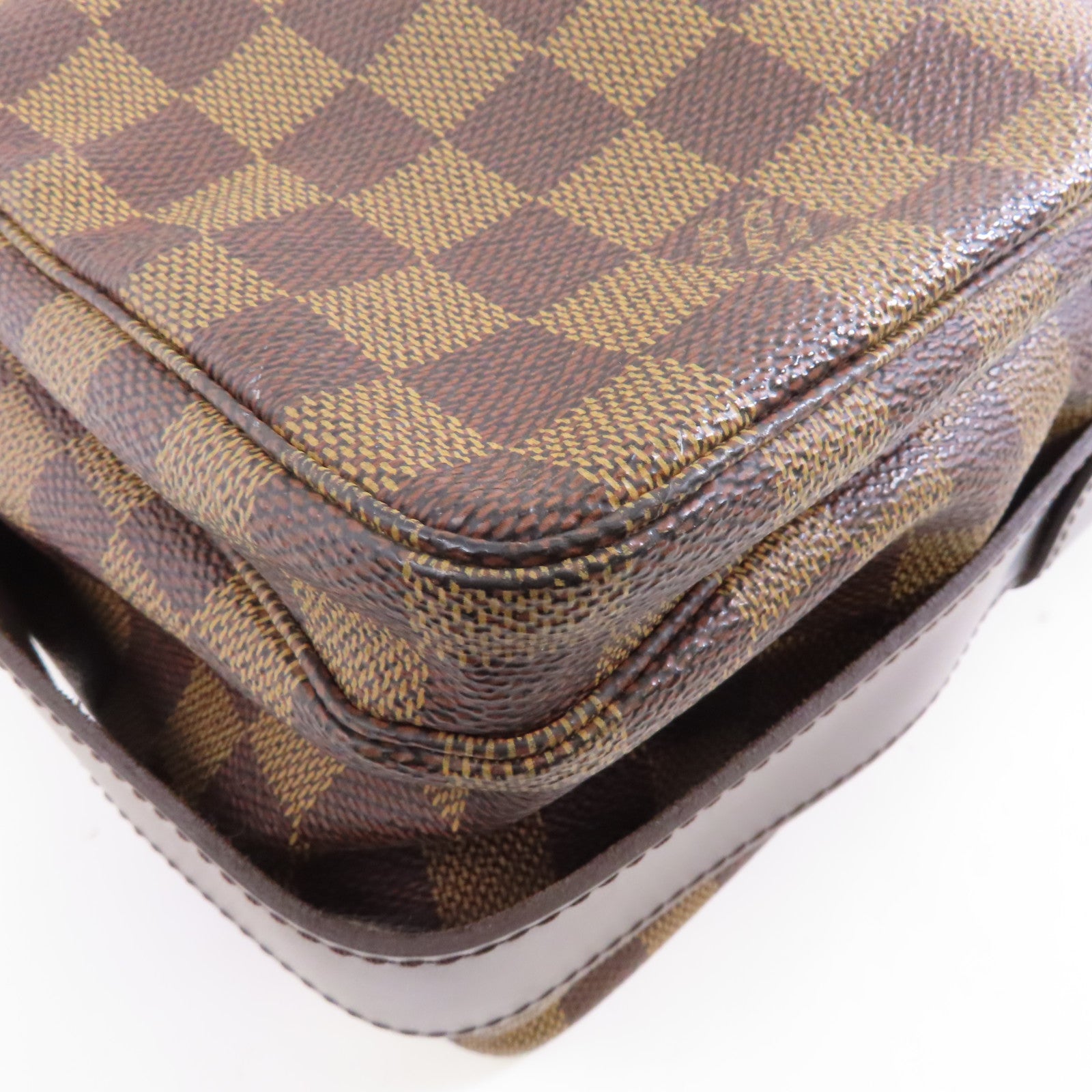 LOUIS VUITTON (PRICE DOWN) LV GHW Naviglio Messenger Shoulder Bag N45255 Damier Ebene Brown