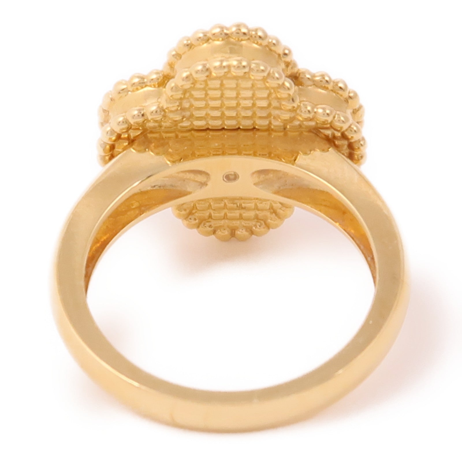 Van Cleef & Arpels 【激減優惠】18K黃金Vintage Alhambra Ring鑽石/黑瑪瑙戒指