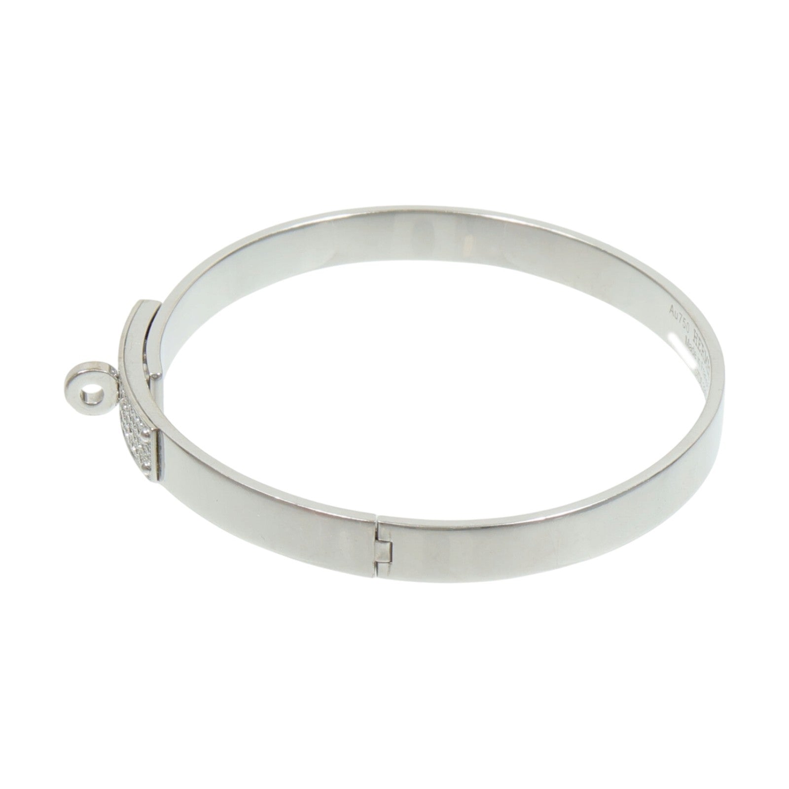 HERMES 18K白金Kelly Bracelet鑽石手鐲