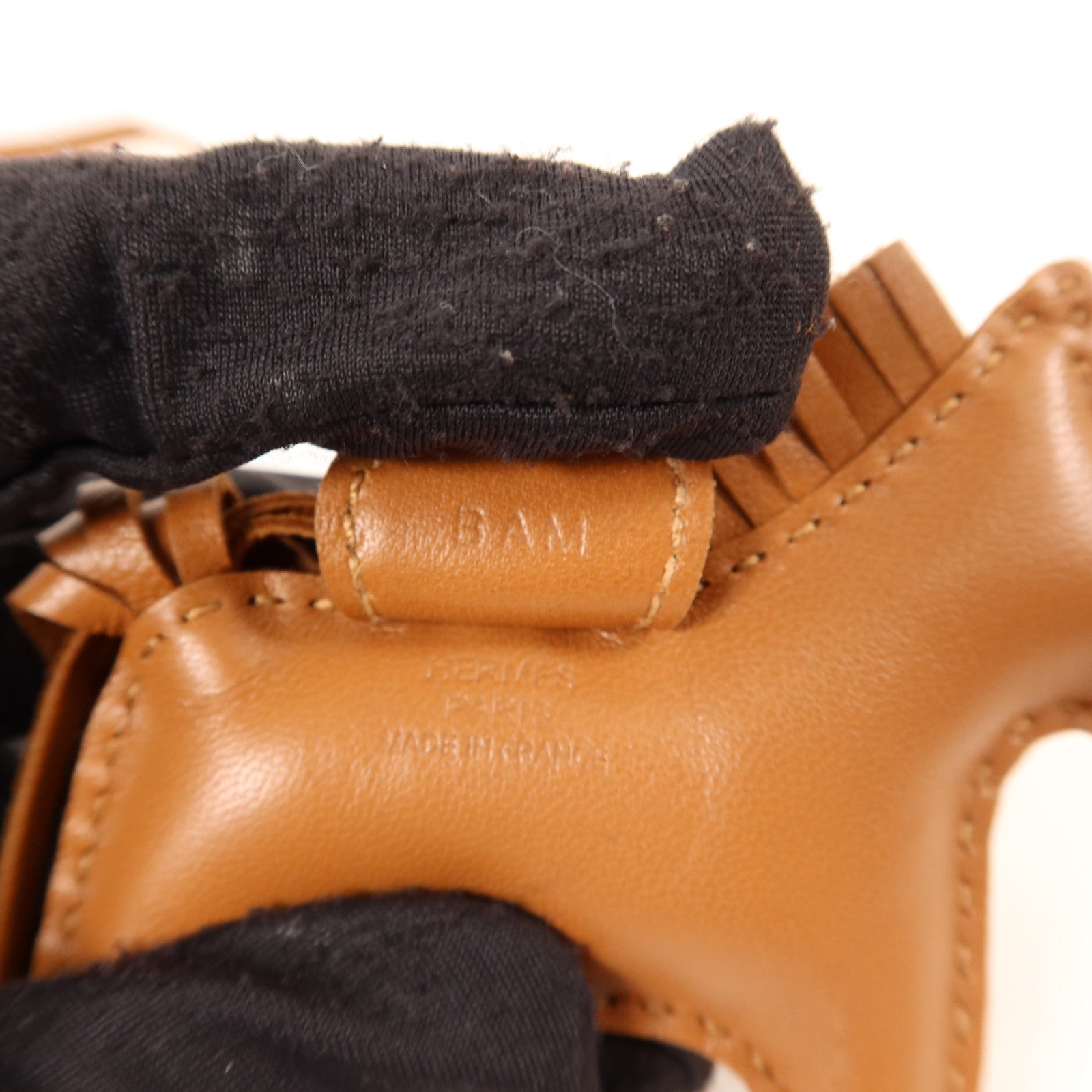 HERMES Milo皮革Rodeo PM掛飾Gold