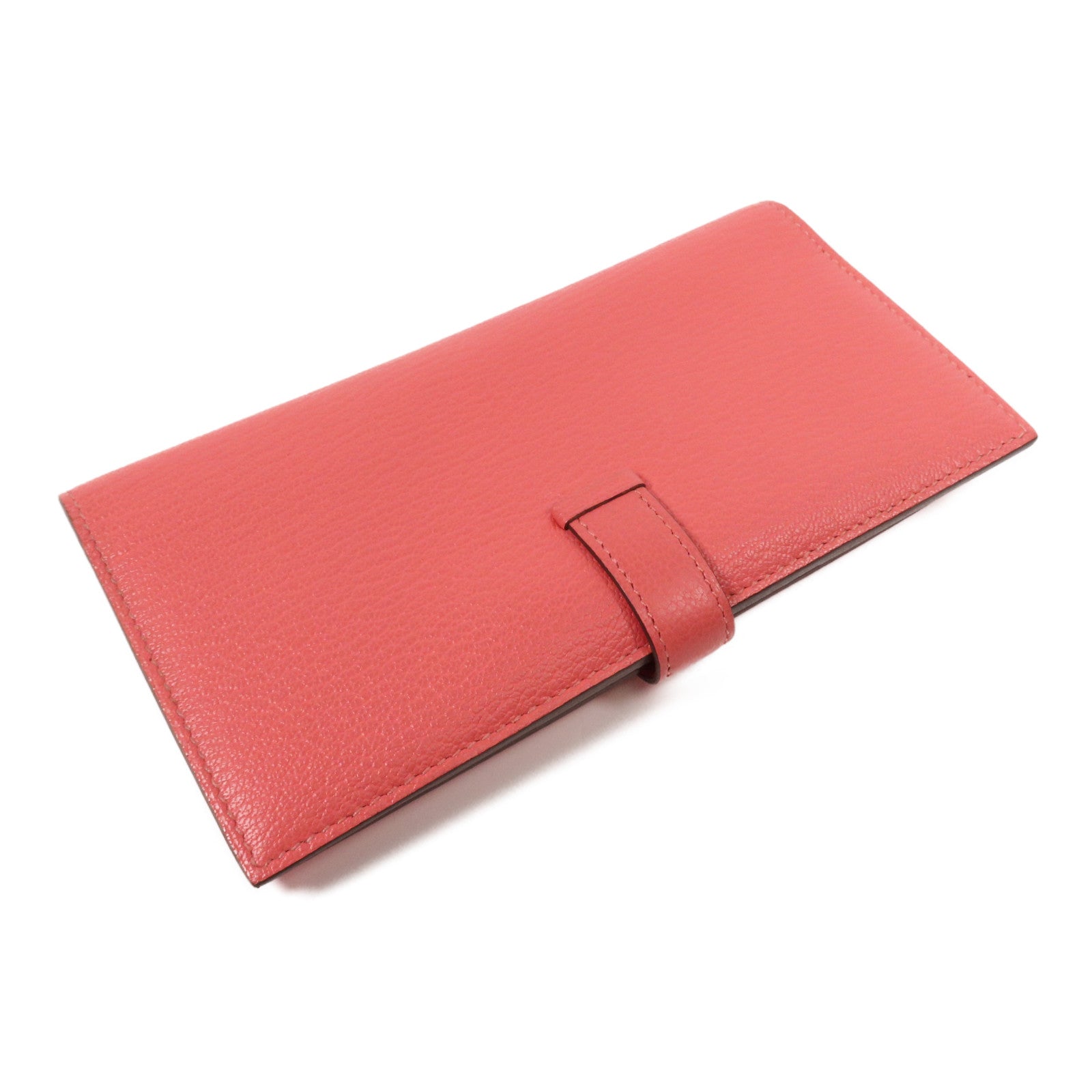HERMES Chevre皮革Bearn Wallet銀扣長錢包