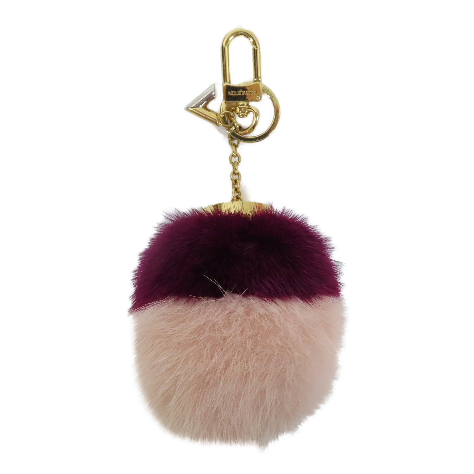 LOUIS VUITTON 【激減優惠】Fur金扣掛飾粉紅色/紫色