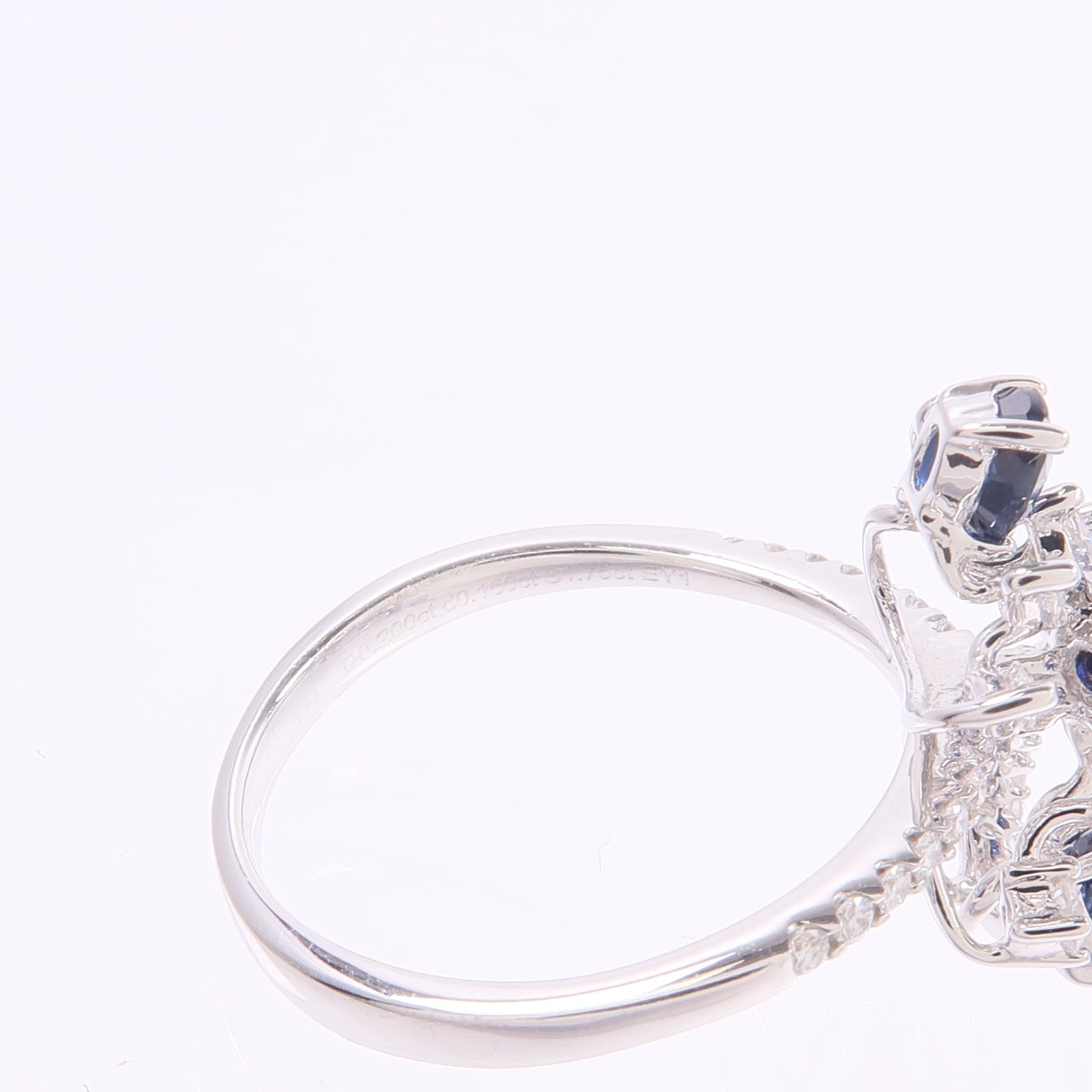 JEWELRY 18K白金Sapphire Diamond Ring藍寶石/鑽石戒指