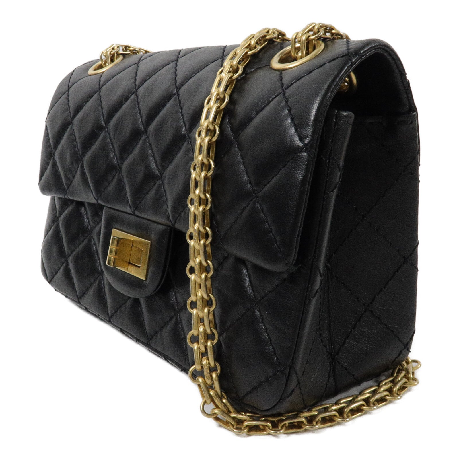 CHANEL 牛皮皮革Mini 2.55鏈帶肩背袋