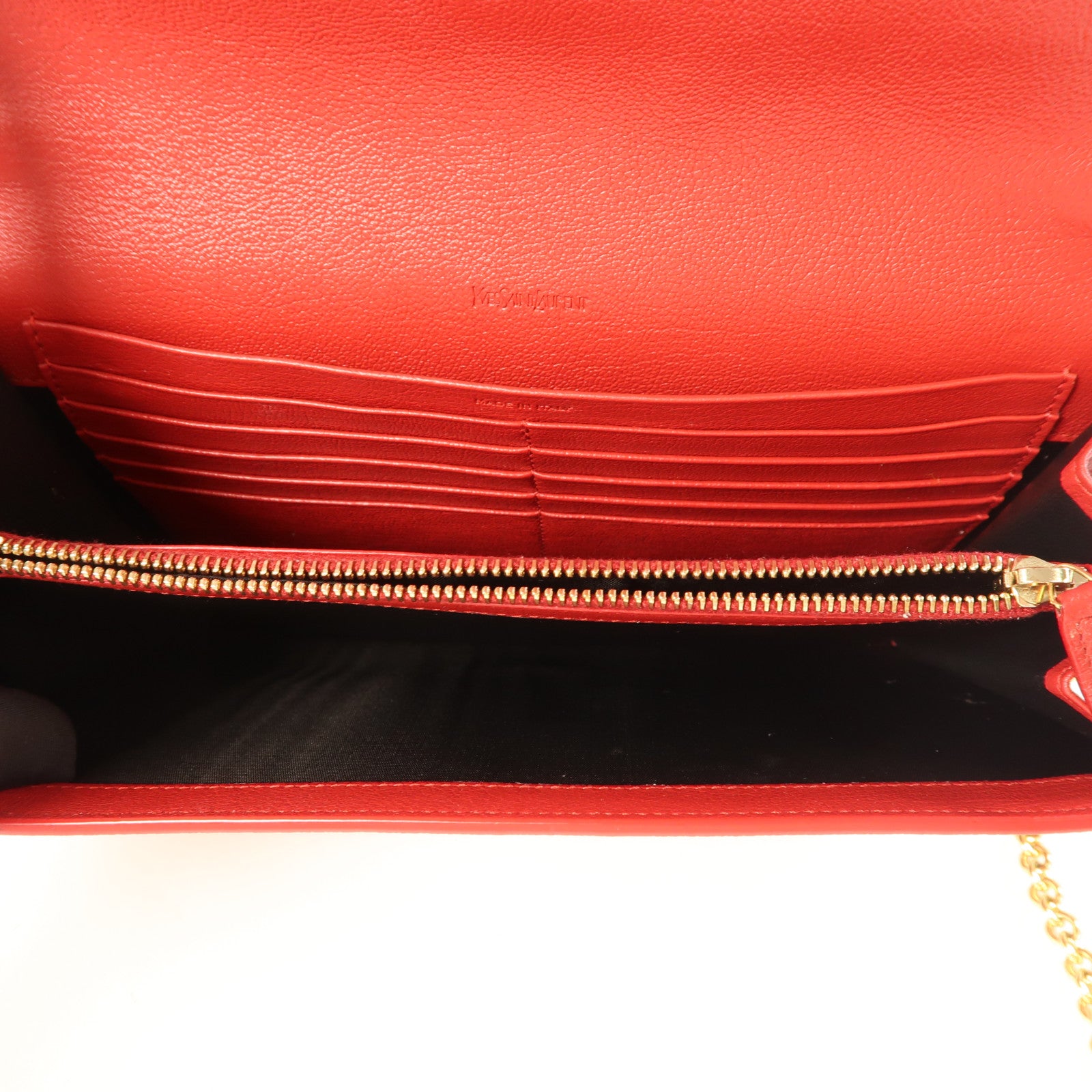 SAINT LAURENT 牛皮皮革Belle De Jour Wallet On Chain金扣鏈帶肩背袋