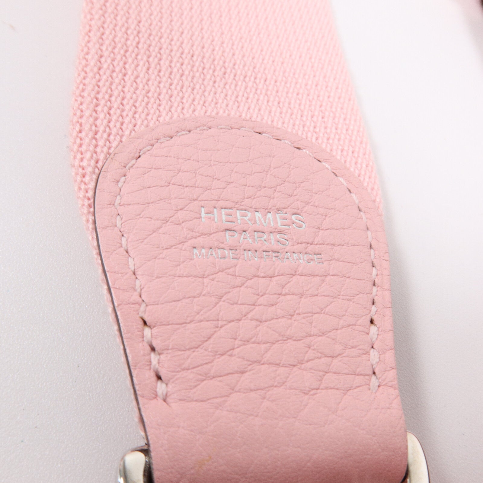 HERMES Clemence皮革Evelyne PM肩背袋Rose Sakura