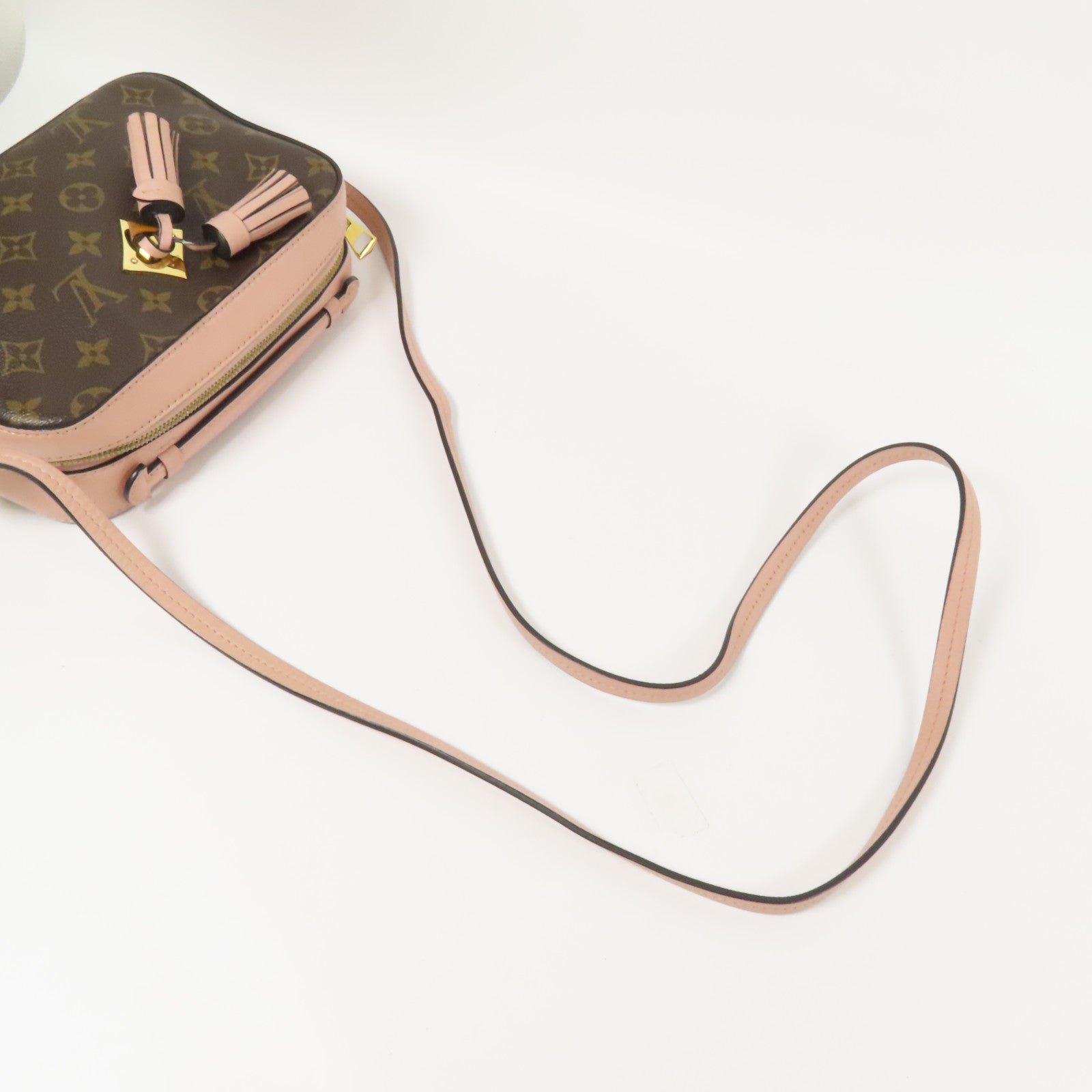 LOUIS VUITTON Monogram Saintonge金扣手挽肩背兩用袋