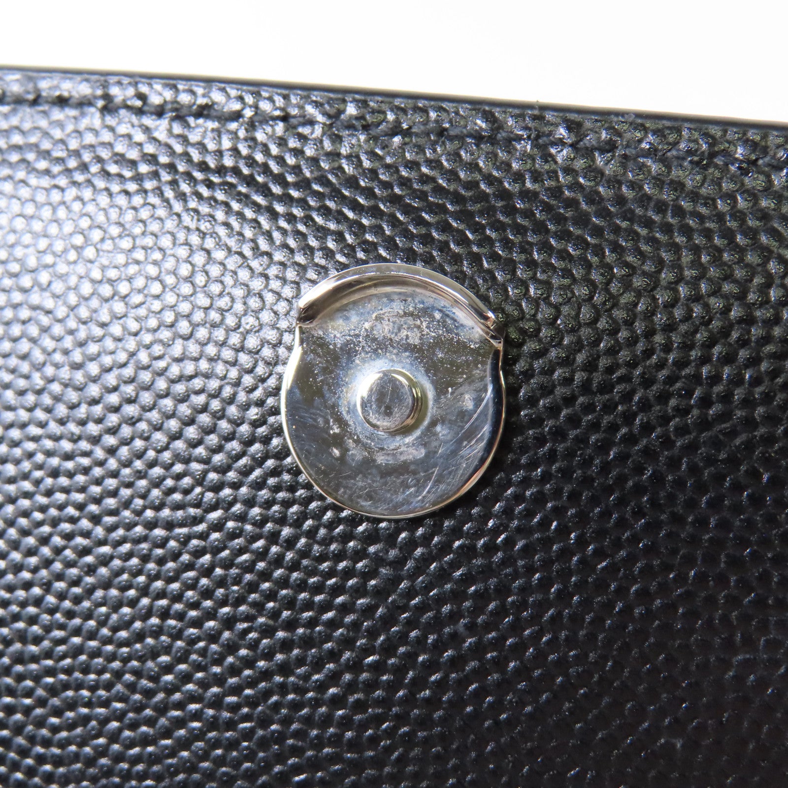 YVES SAINT LAURENT 牛皮皮革Chain Shoulder Bag銀扣鏈帶肩背袋