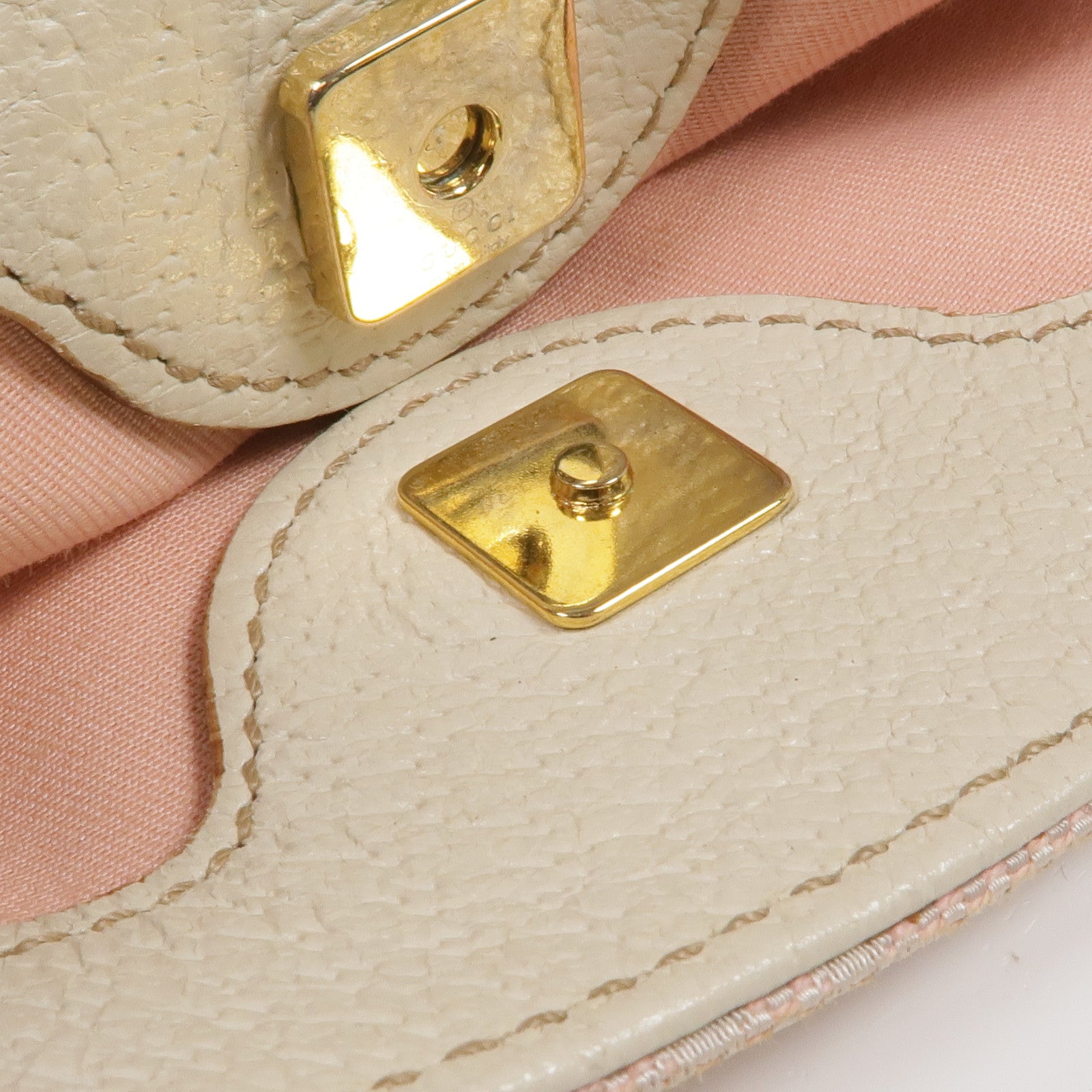 GUCCI 帆布Shoulder Bag金扣肩背袋