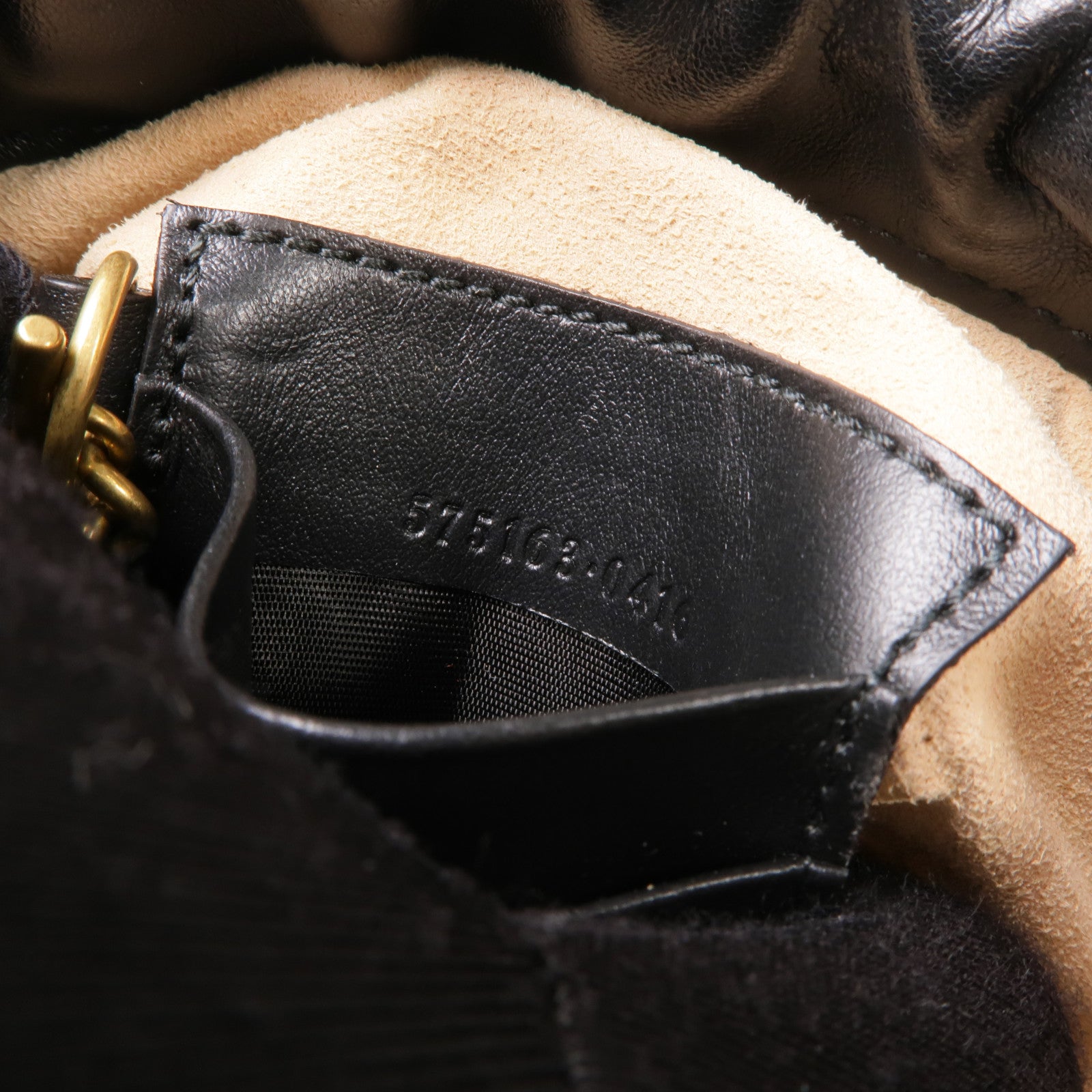 GUCCI 皮革GG Marmont Mini Bucket Bag金扣鏈帶肩背袋