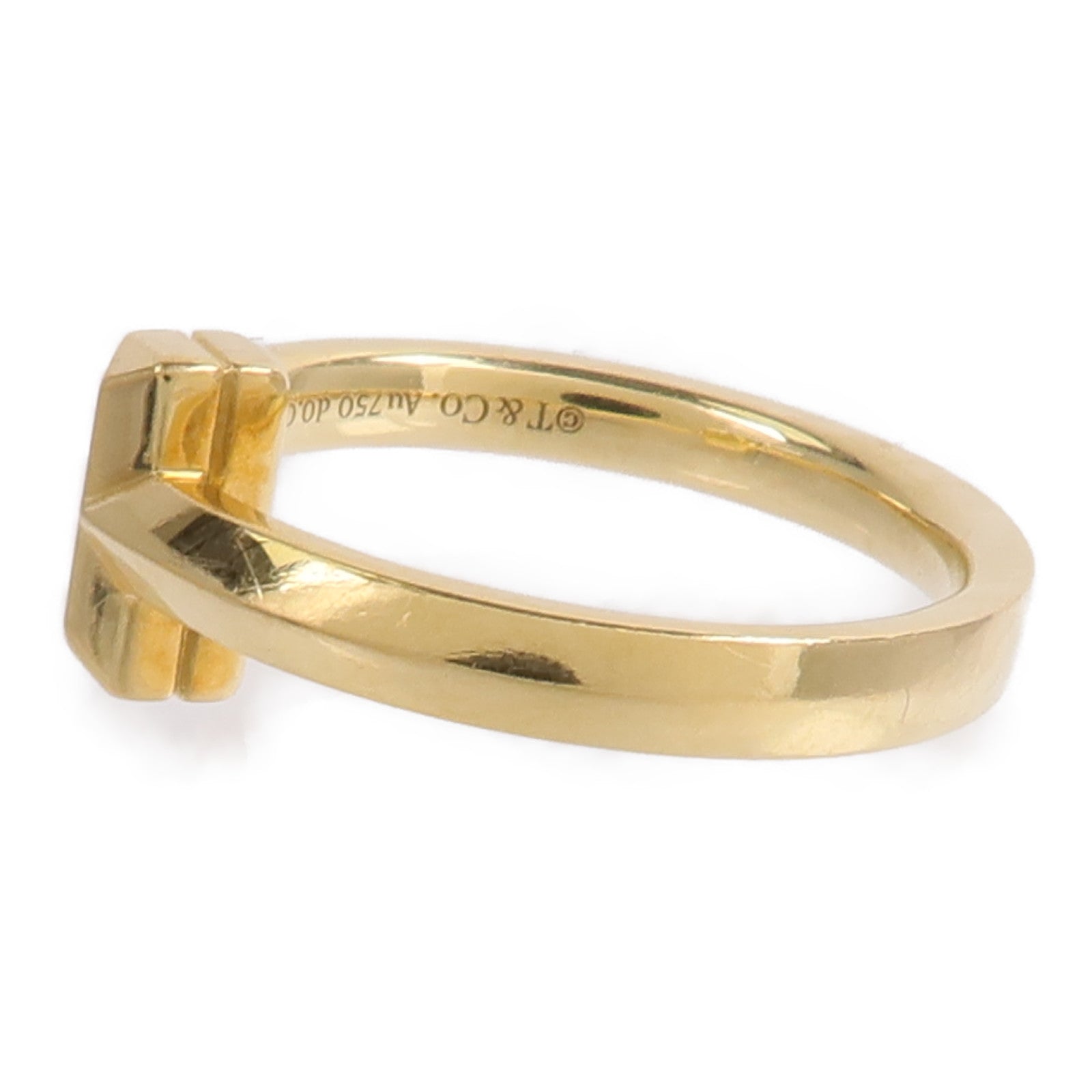 TIFFANY＆CO 18K黃金T1 Half Diamond Ring鑽石戒指