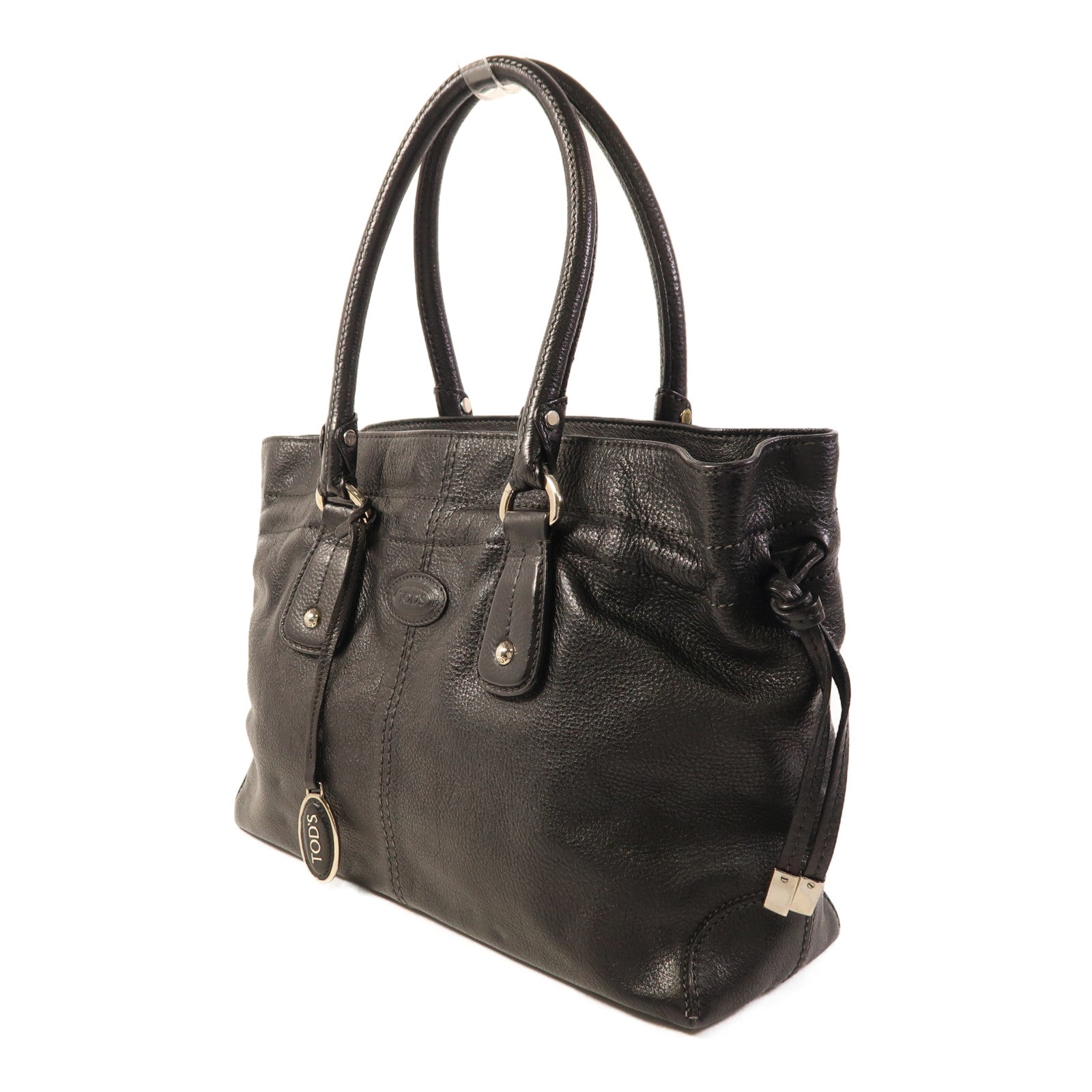 TOD'S 牛皮皮革Shoulder Bag銀扣肩背袋