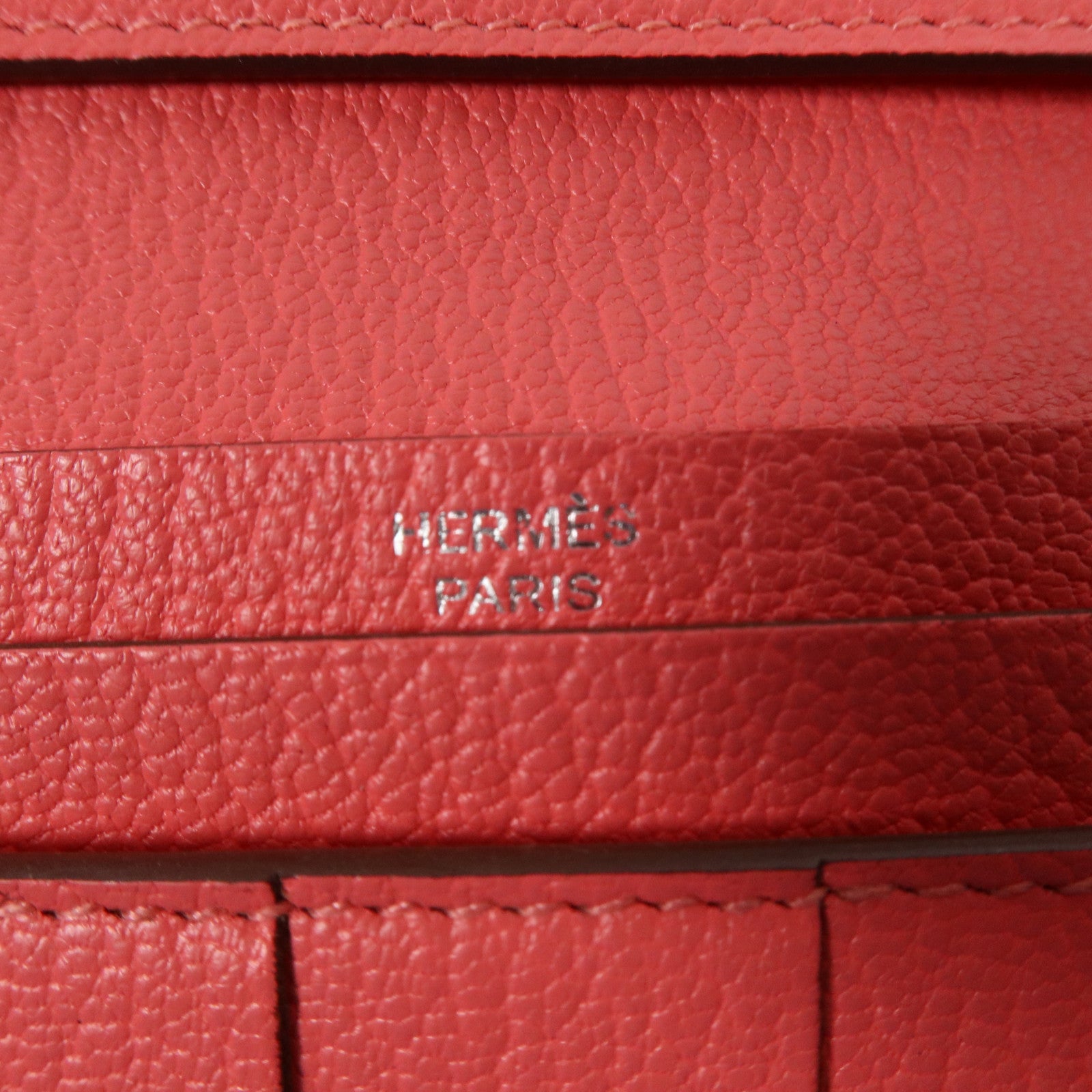 HERMES Chevre皮革Bearn Wallet銀扣長錢包