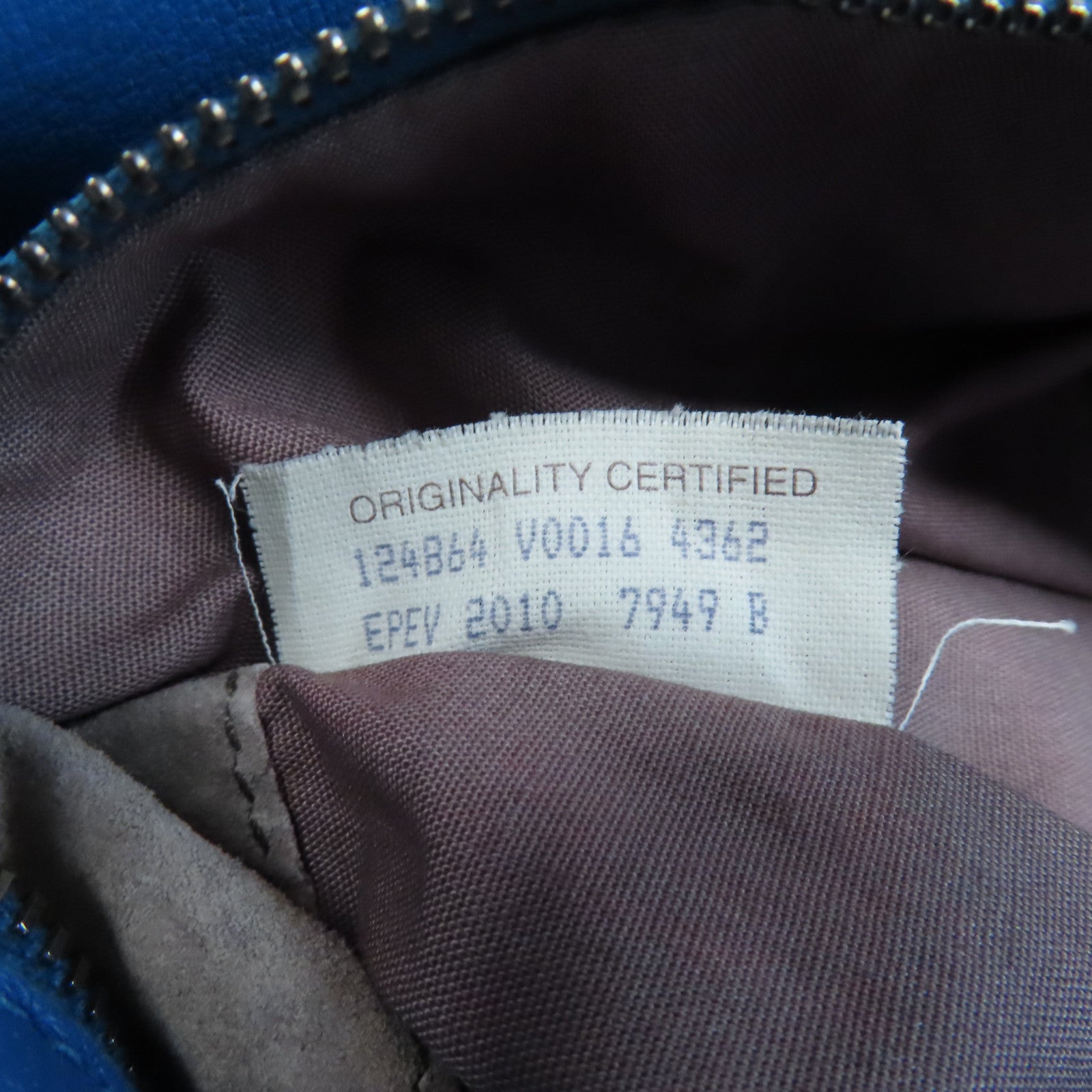 BOTTEGA VENETA 織紋皮革Shoulder Bag銀扣手挽袋藍色