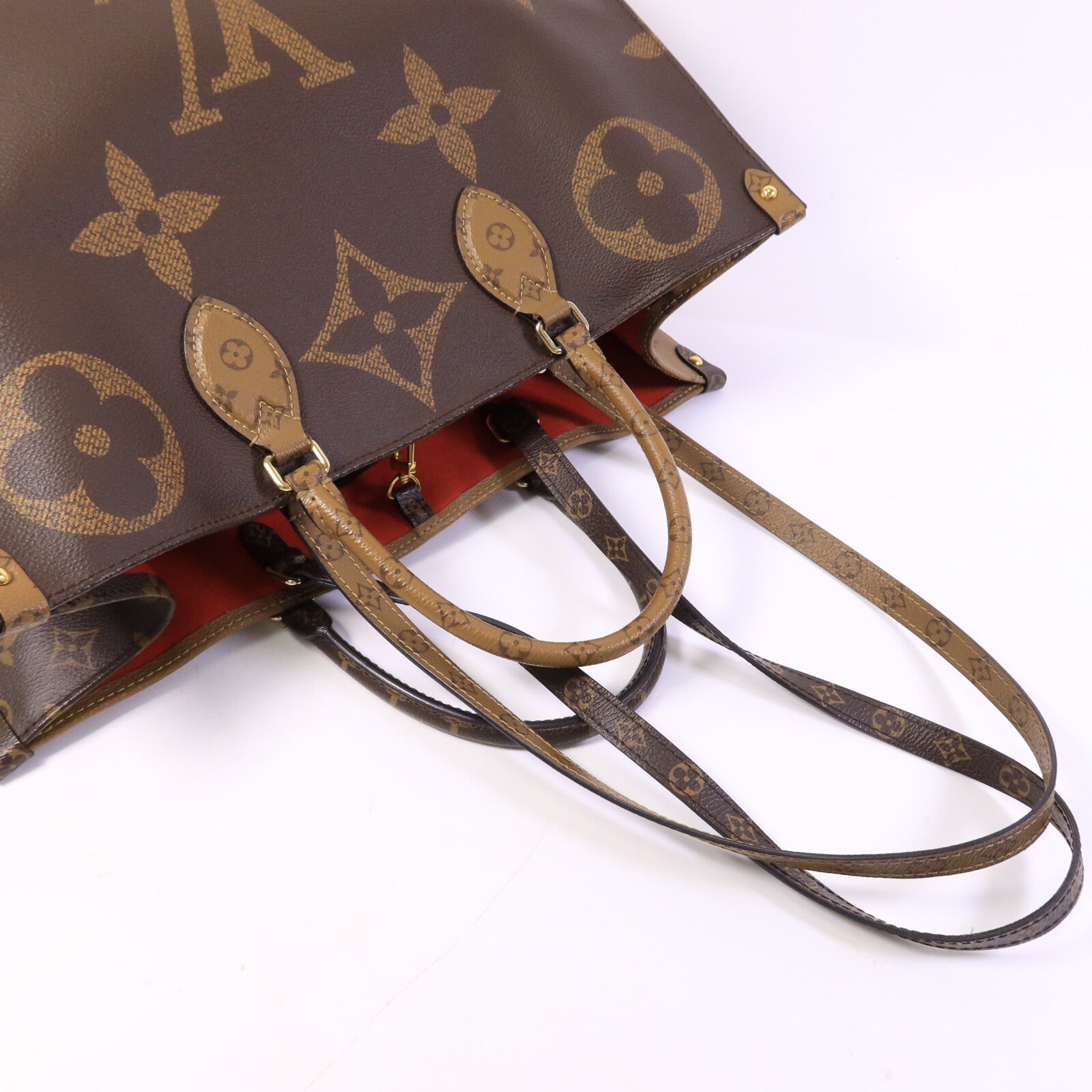 LOUIS VUITTON Monogram Giant OnTheGo GM金扣手挽肩背兩用袋
