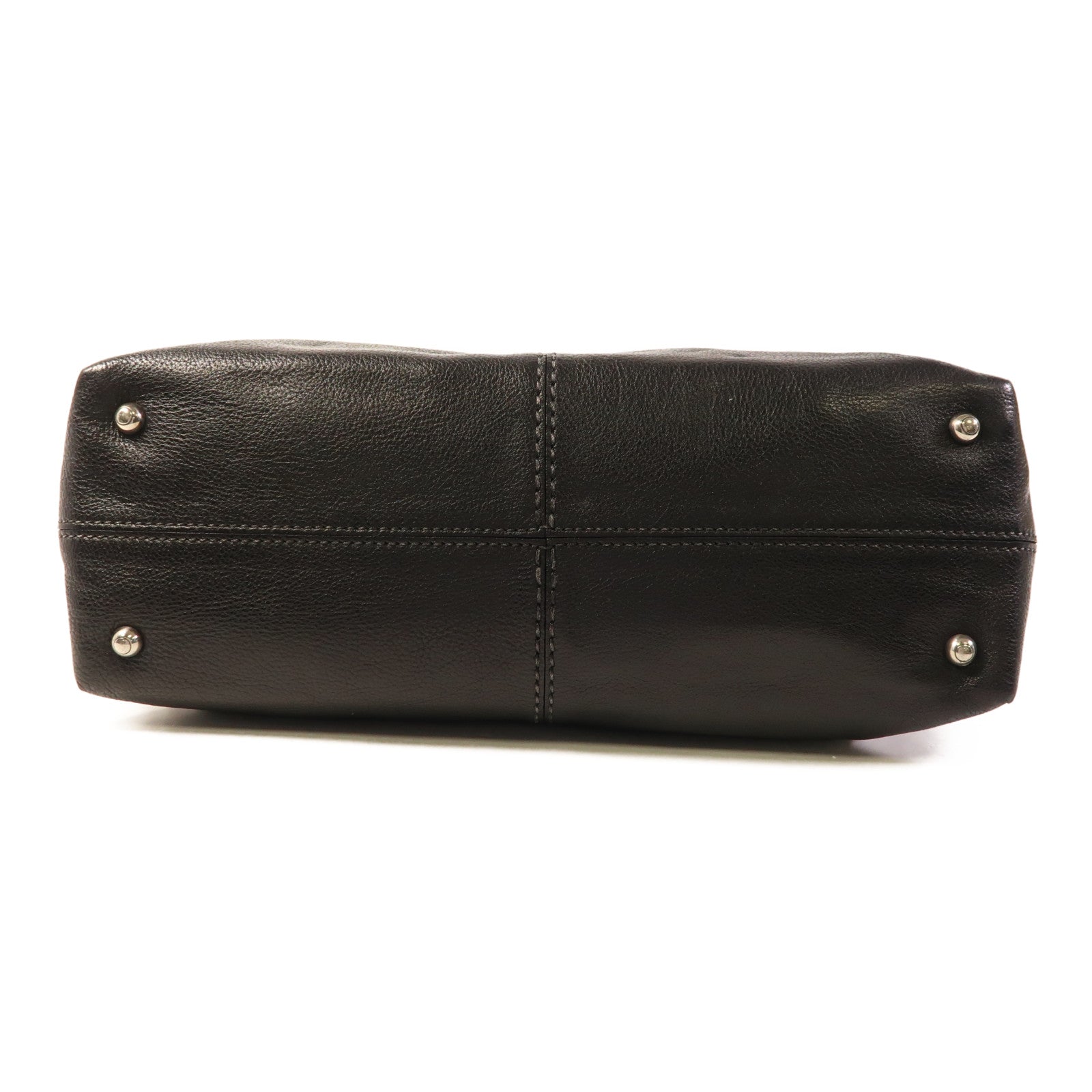 TOD'S 牛皮皮革Shoulder Bag銀扣肩背袋