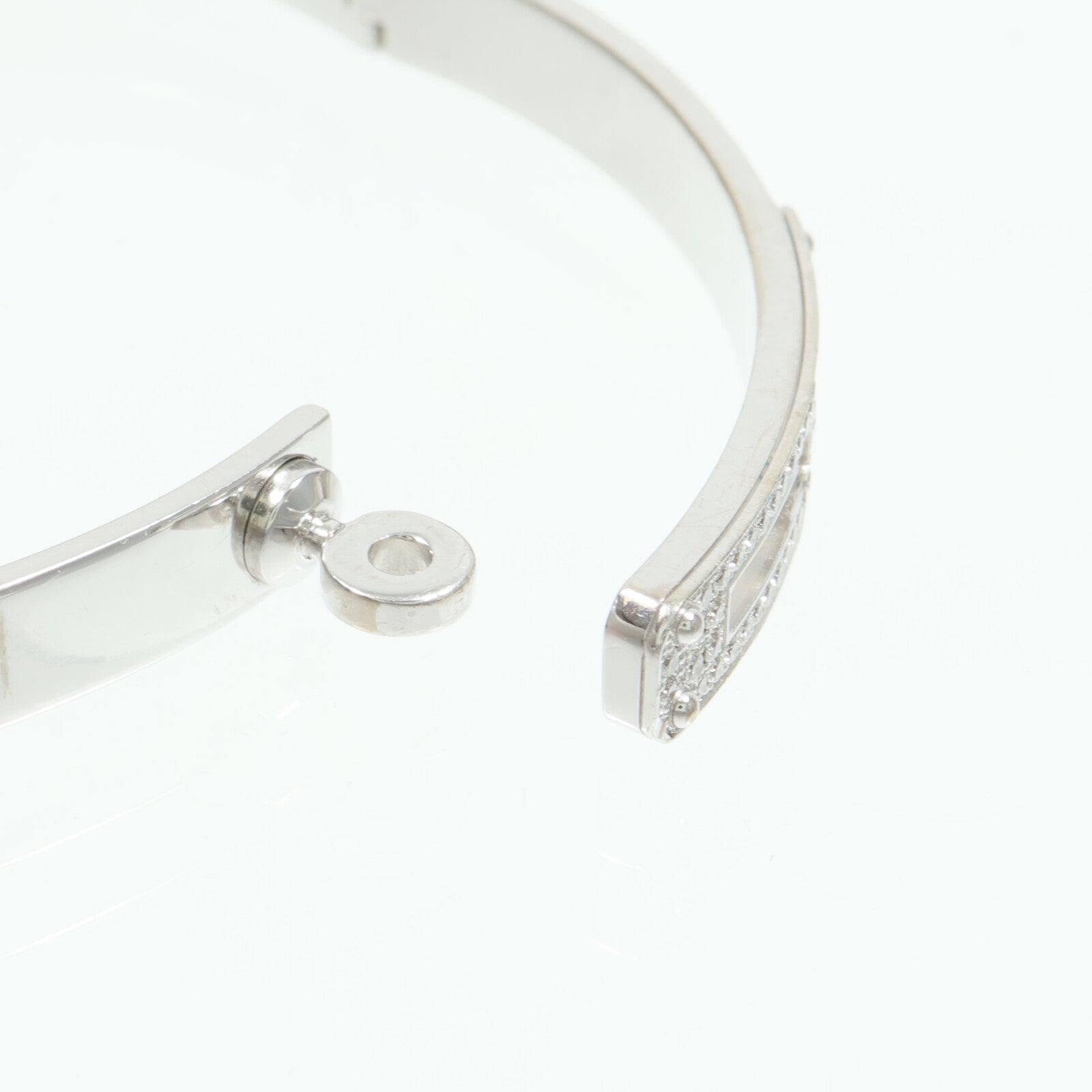 HERMES 18K白金Kelly Bracelet鑽石手鐲
