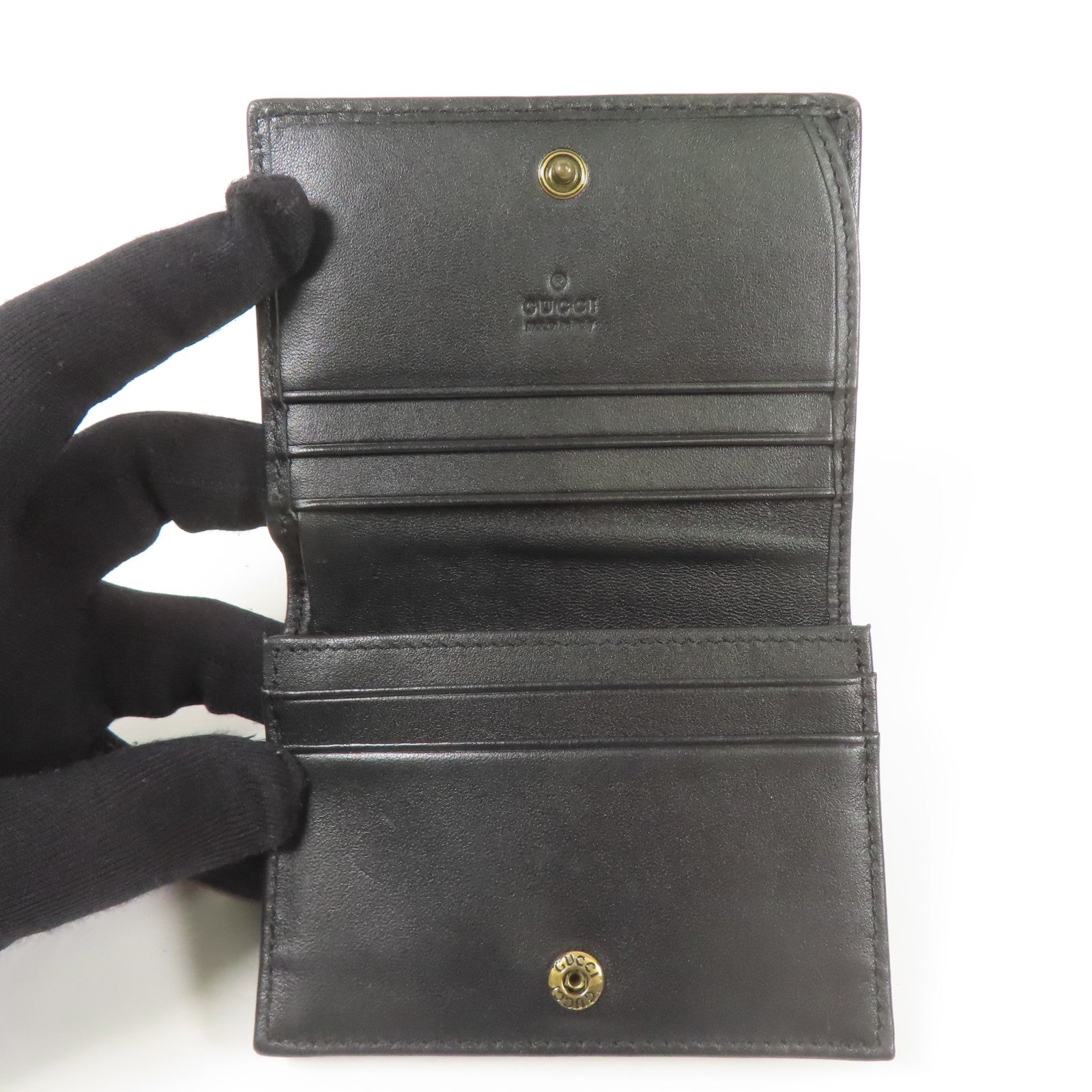 GUCCI 牛皮皮革Wallet金扣錢包