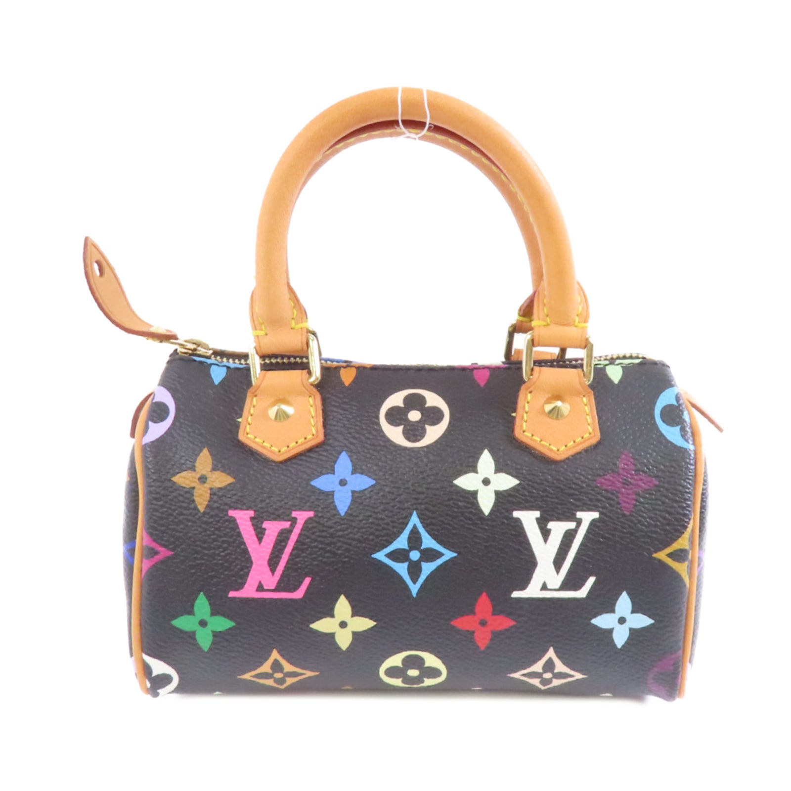 LOUIS VUITTON Monogram Multicolore Mini Speedy金扣手挽袋黑色