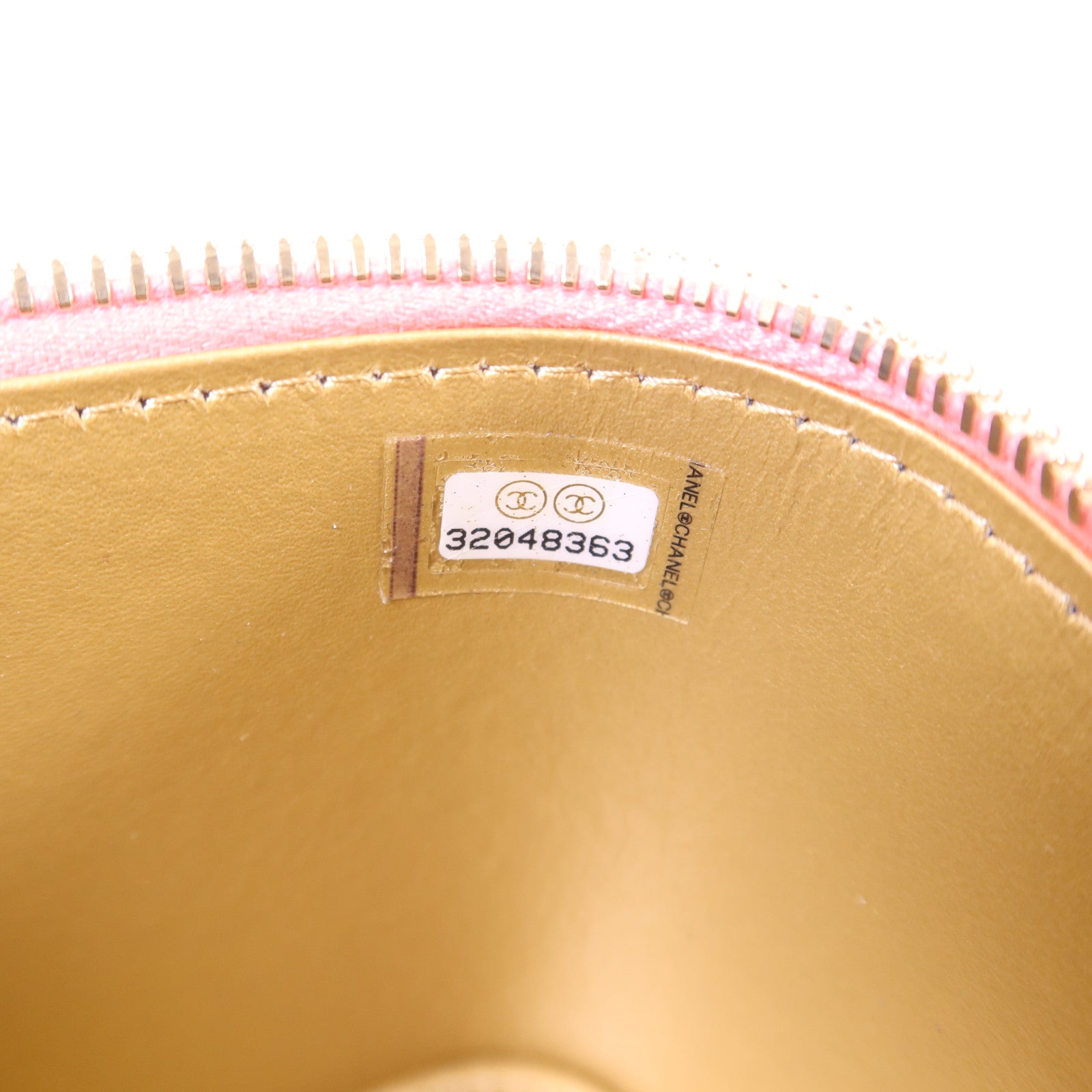 CHANEL 牛皮皮革Vanity Case金扣鏈帶肩背袋