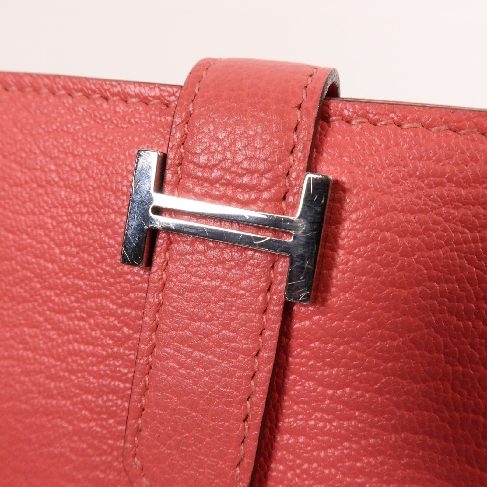 HERMES Chevre皮革Bearn Wallet銀扣長錢包