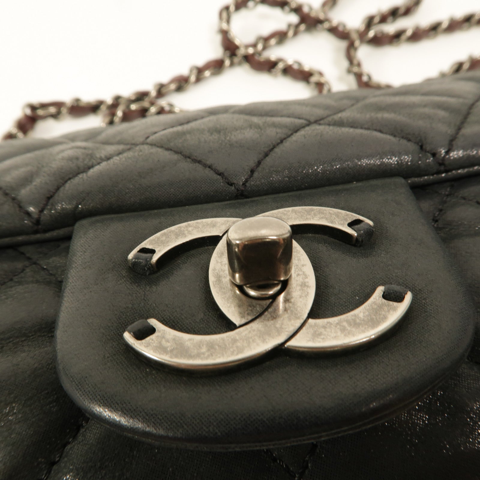 CHANEL 牛皮皮革In The Mix Flap鏈帶肩背袋