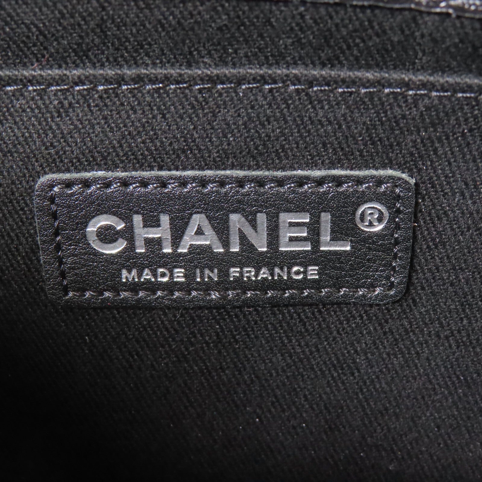 CHANEL 皮革2 Way Shoulder銀扣鏈帶肩背袋黑色