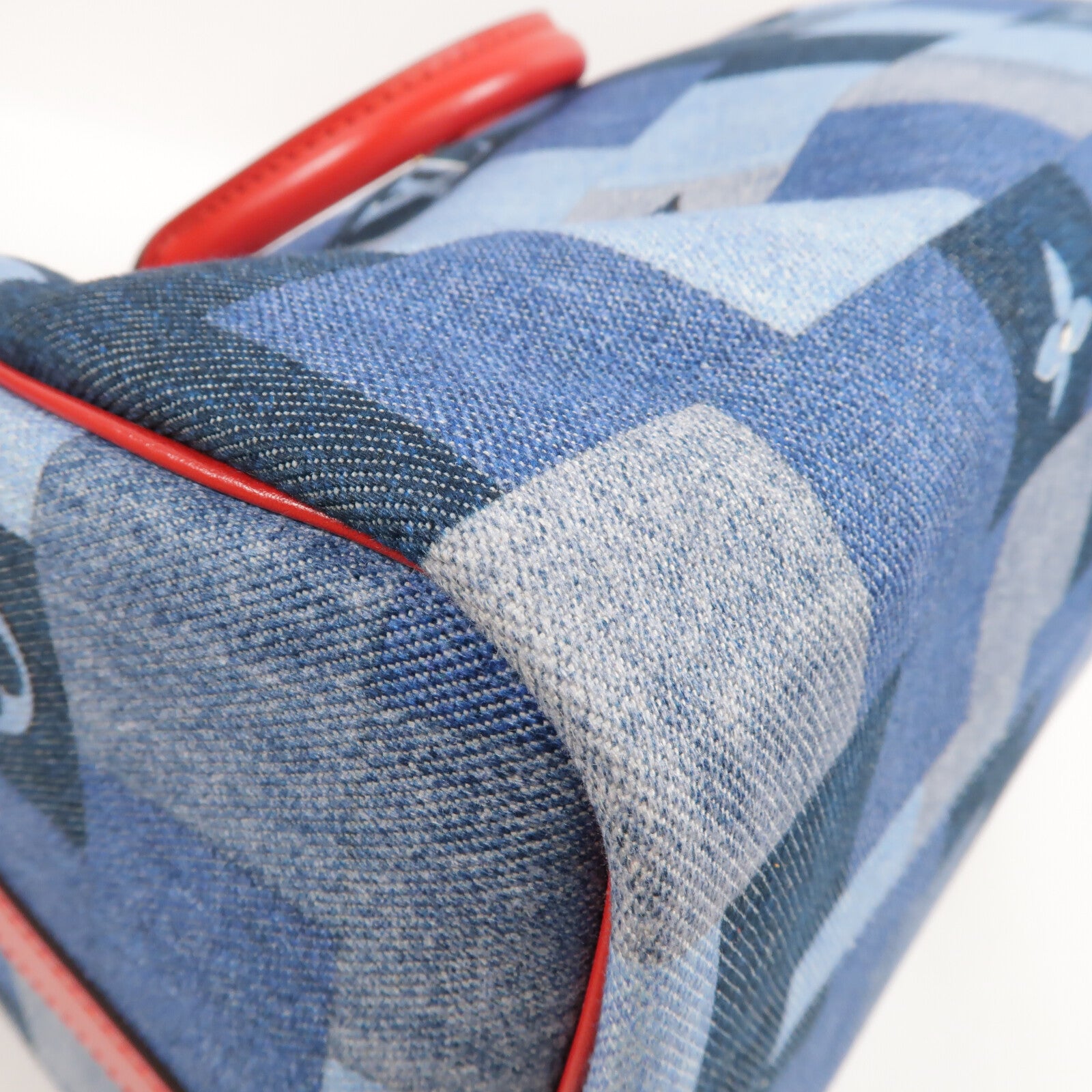 LOUIS VUITTON Monogram Denim Speedy Bandouliere 30金扣手挽肩背兩用袋
