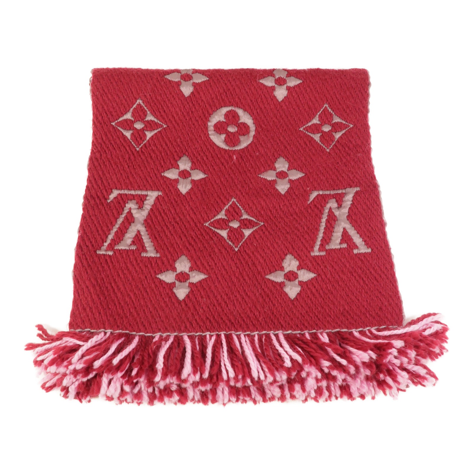 LOUIS VUITTON Silk/Wool Logomania Shine Scarf圍巾