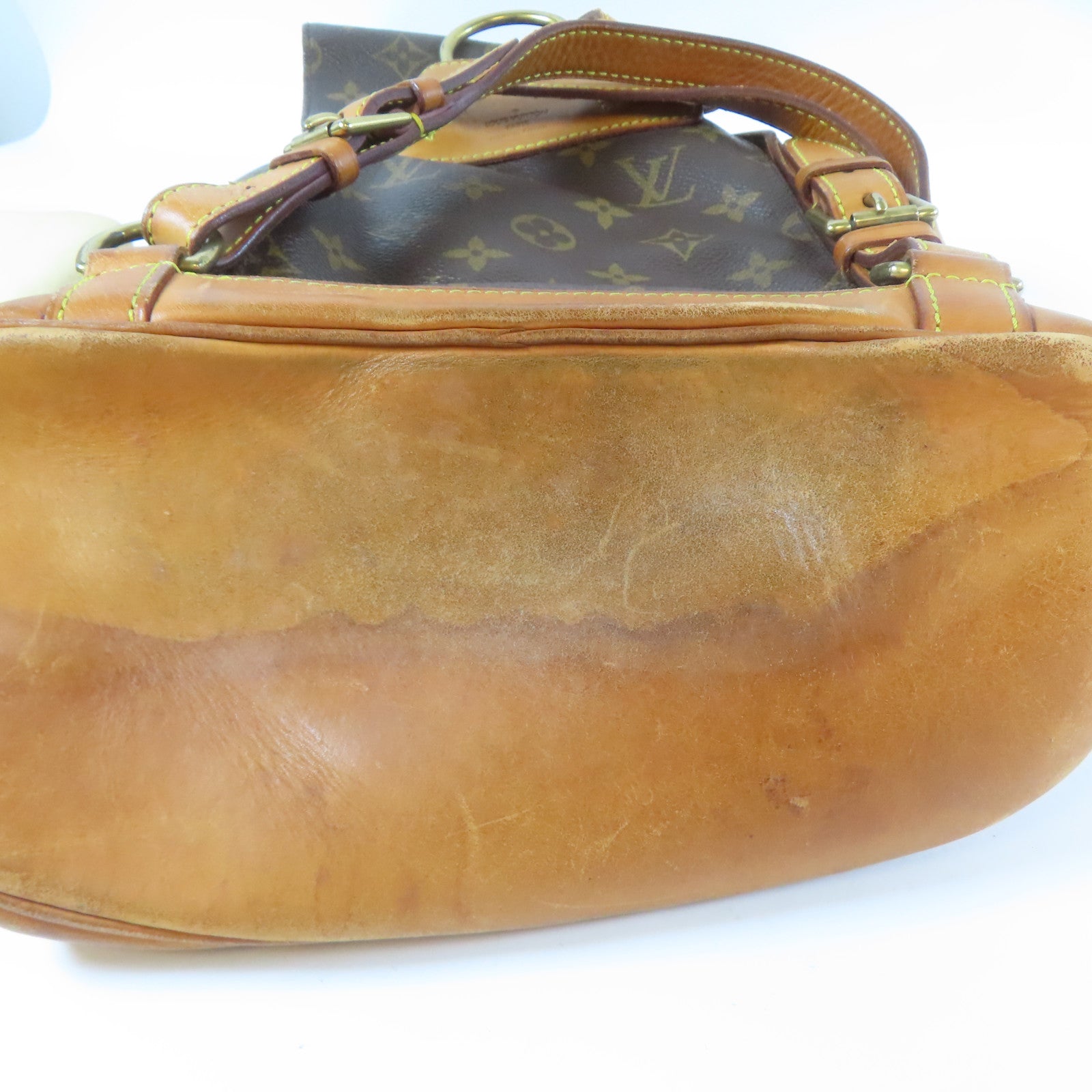 LOUIS VUITTON 【激減優惠】Monogram Montsouris MM金扣背包啡色