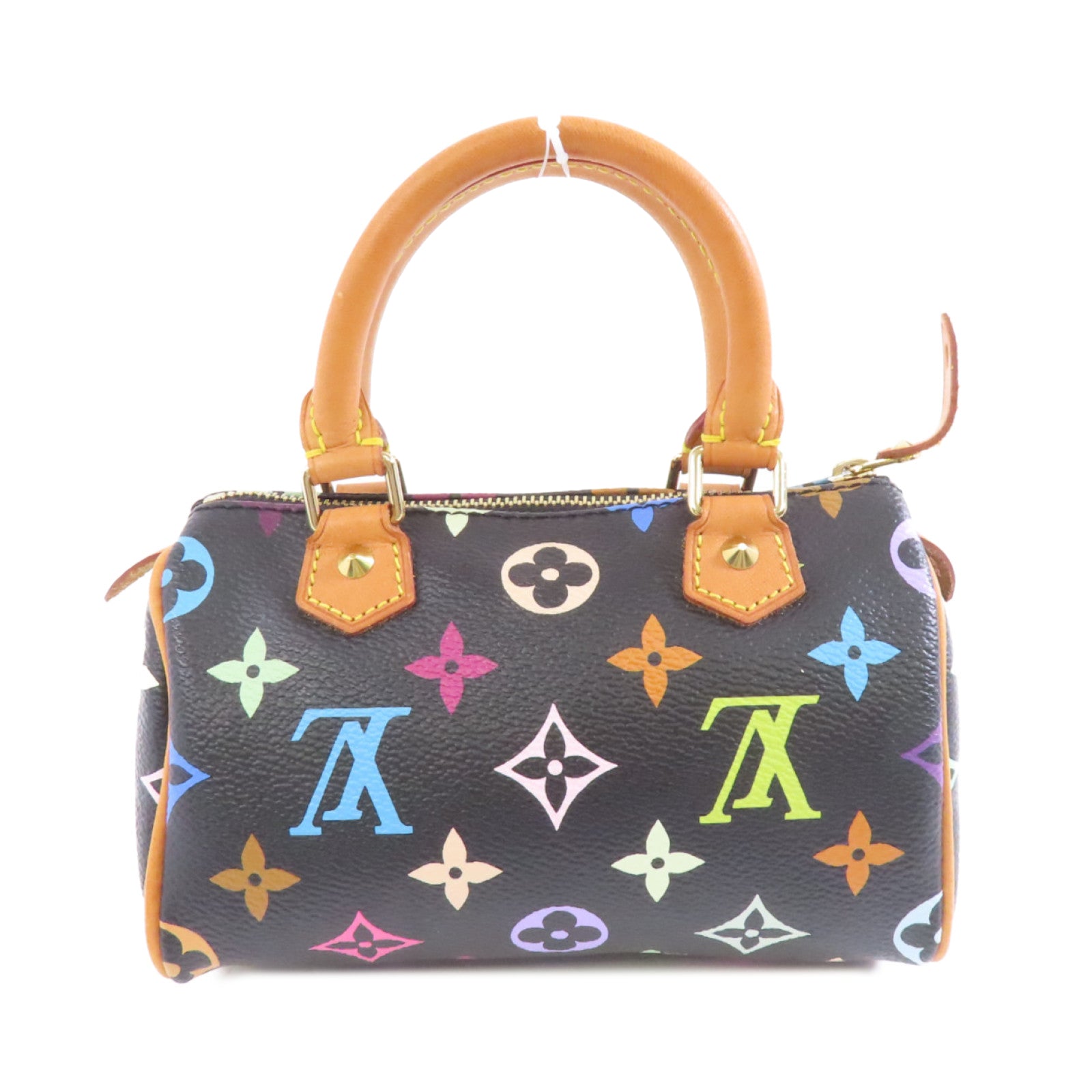 LOUIS VUITTON Monogram Multicolore Mini Speedy金扣手挽袋黑色