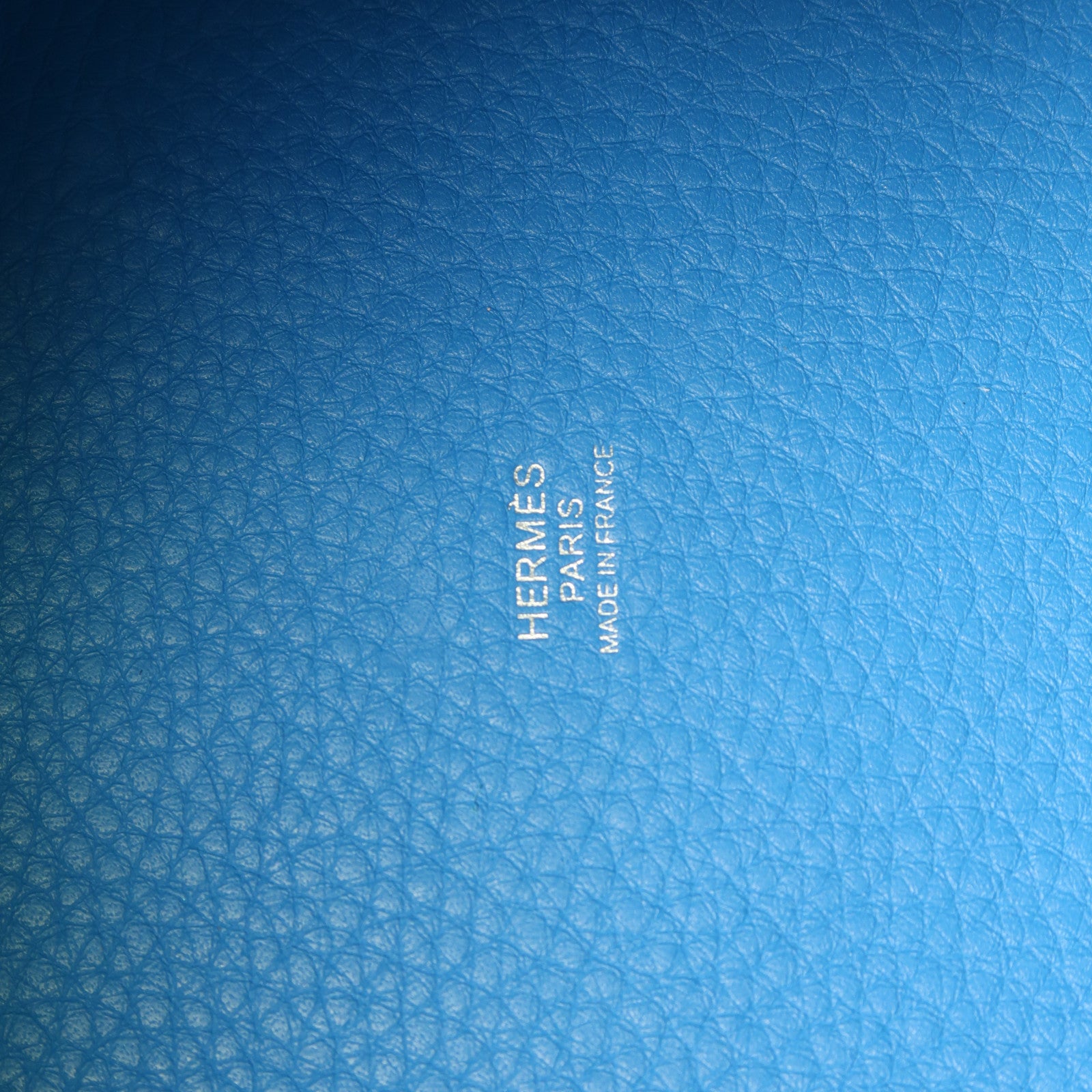 HERMES Clemence皮革Picotin MM銀扣肩背袋Bleu Zanzibar