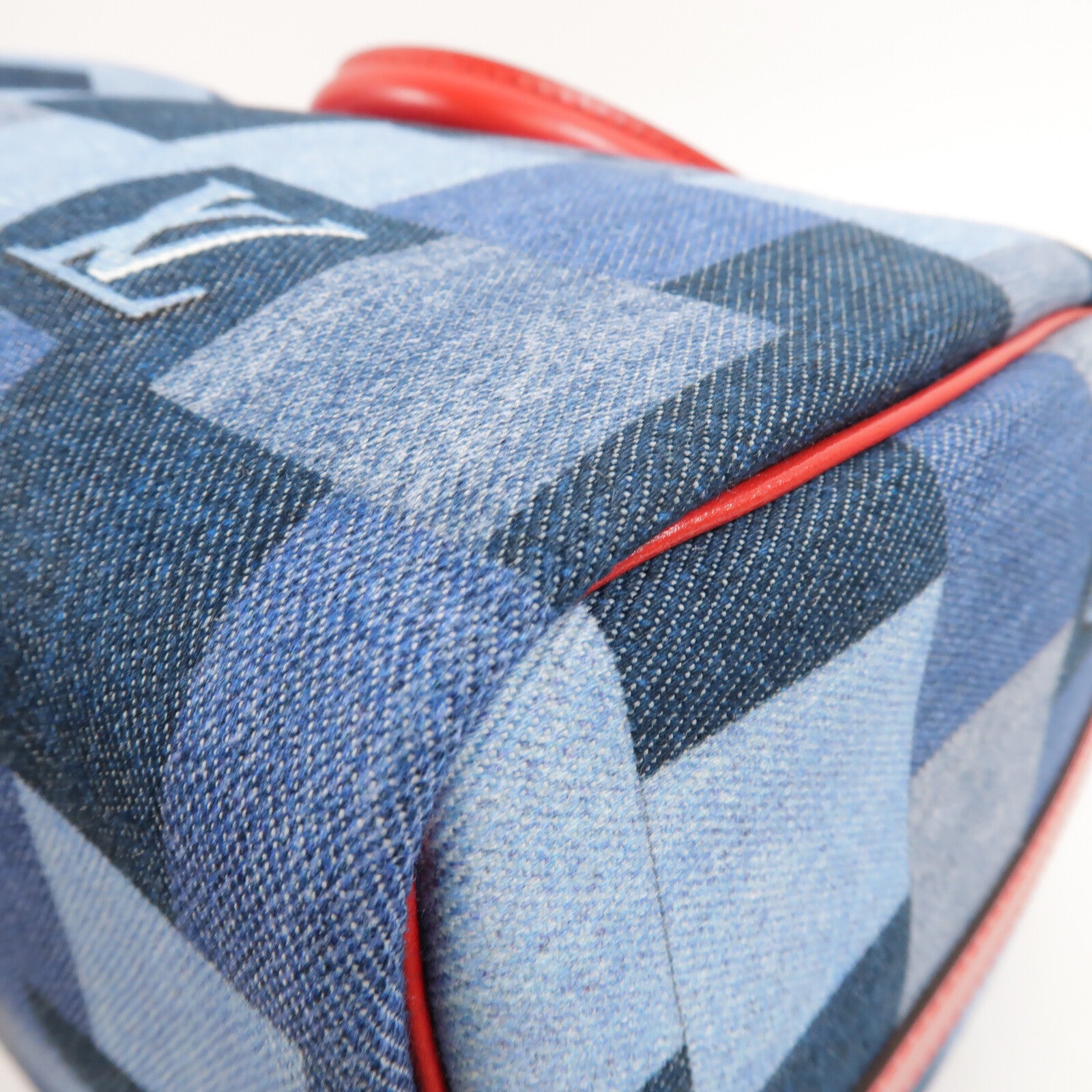 LOUIS VUITTON Monogram Denim Speedy Bandouliere 30金扣手挽肩背兩用袋
