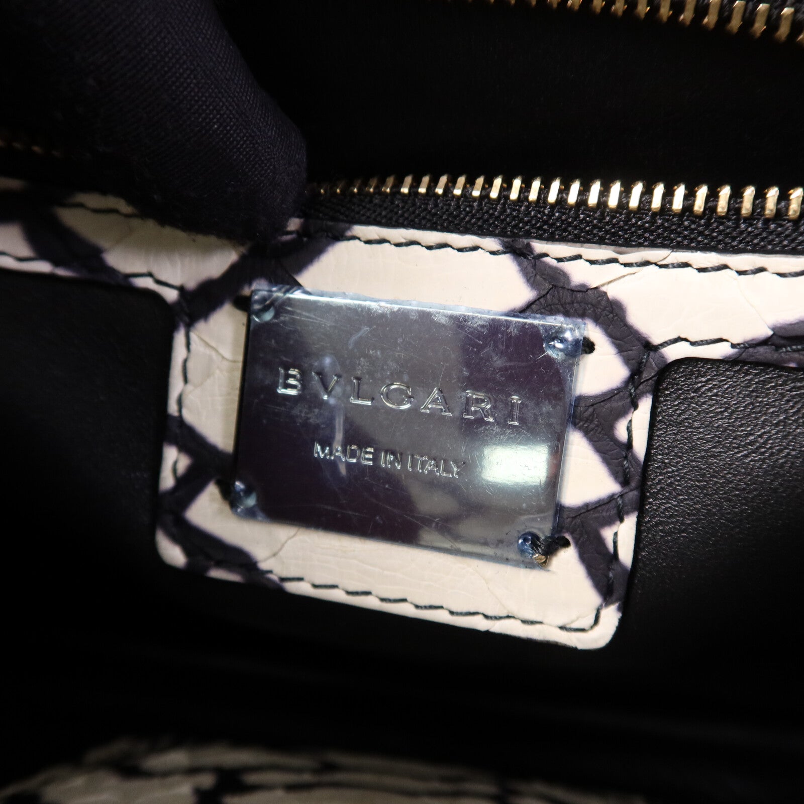 BVLGARI 蛇皮/羊皮皮革Serpenti Forever金扣鏈帶肩背袋