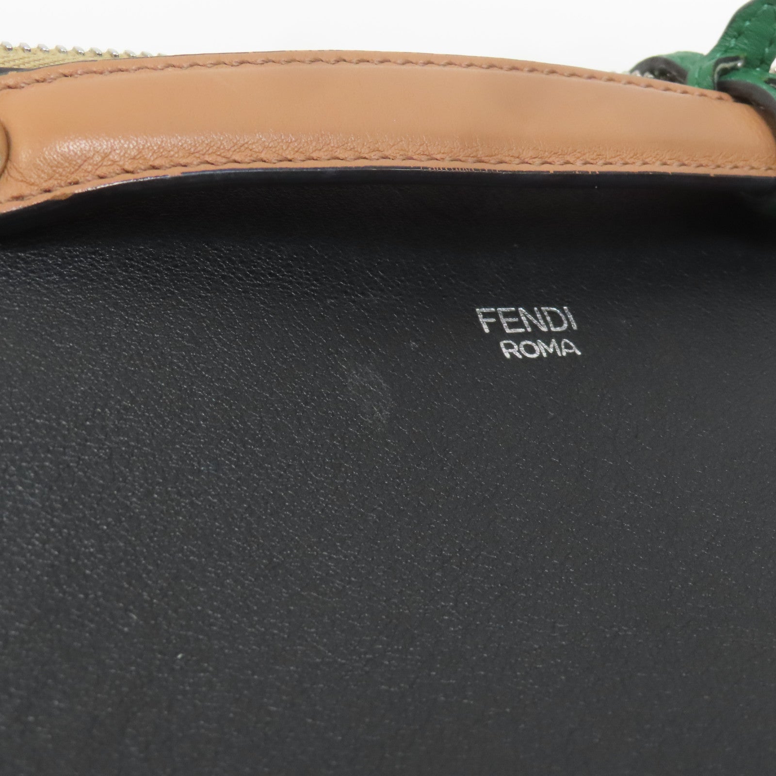 FENDI 牛皮皮革Small By The Way銀扣肩背袋黑色