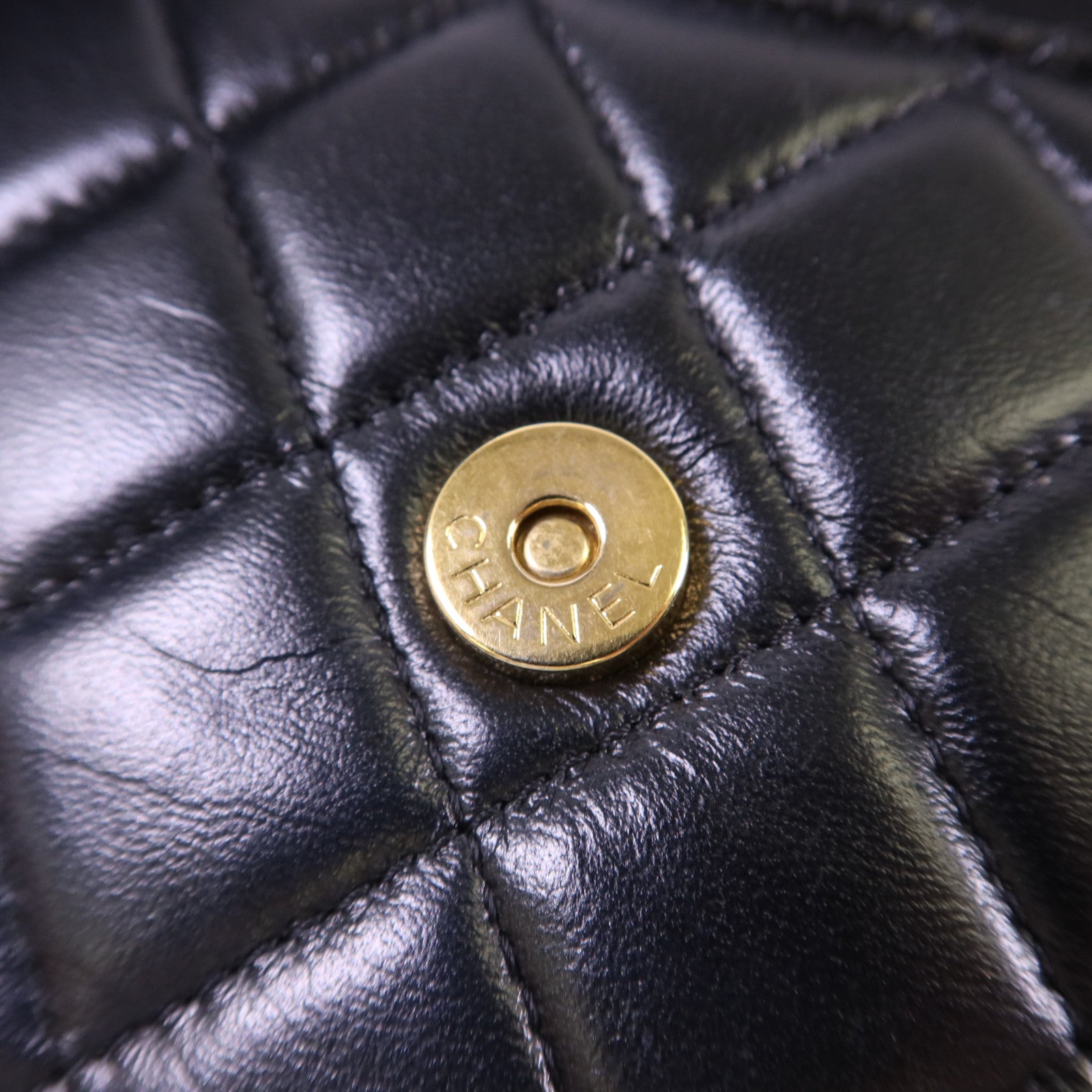CHANEL 羊皮皮革Chain Shoulder Bag金扣鏈帶肩背袋