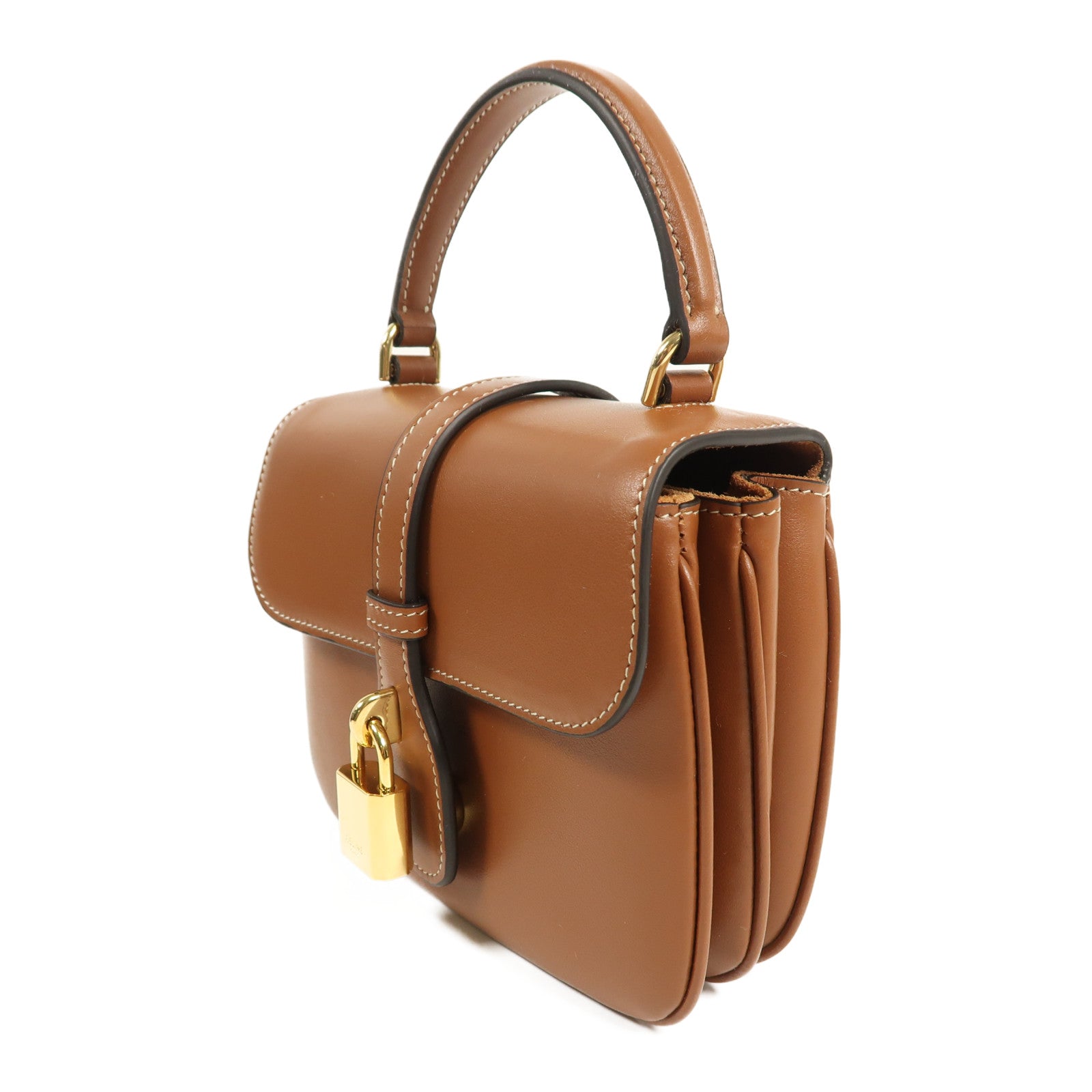 CELINE 牛皮皮革Mini Tabou金扣手挽肩背兩用袋