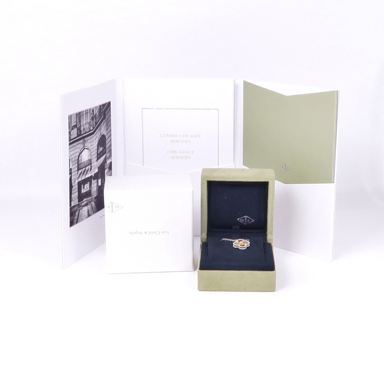 Van Cleef & Arpels 18K白金/玫瑰金Vintage Alhambra Pendant鑽石項鍊