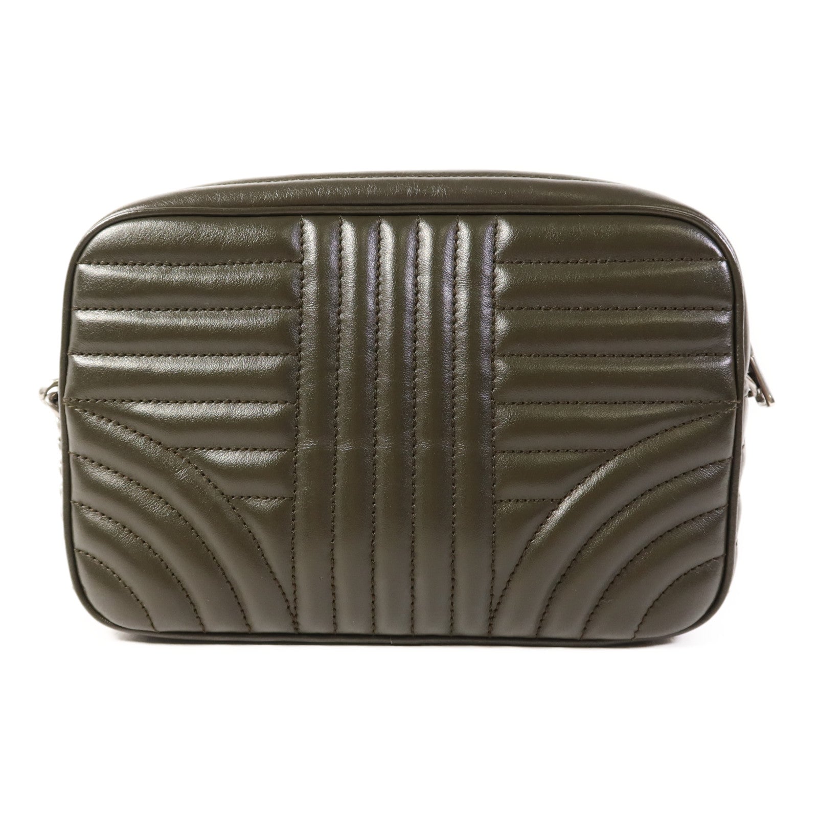 PRADA 牛皮皮革Shoulder Bag銀扣肩背袋