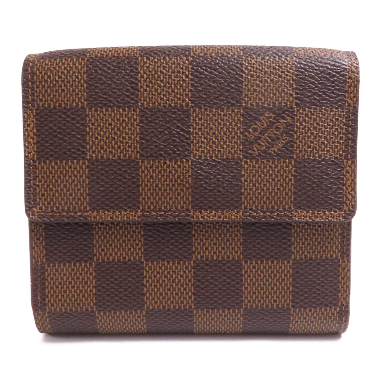 LOUIS VUITTON Damier Porteuille Elise Wallet金扣錢包