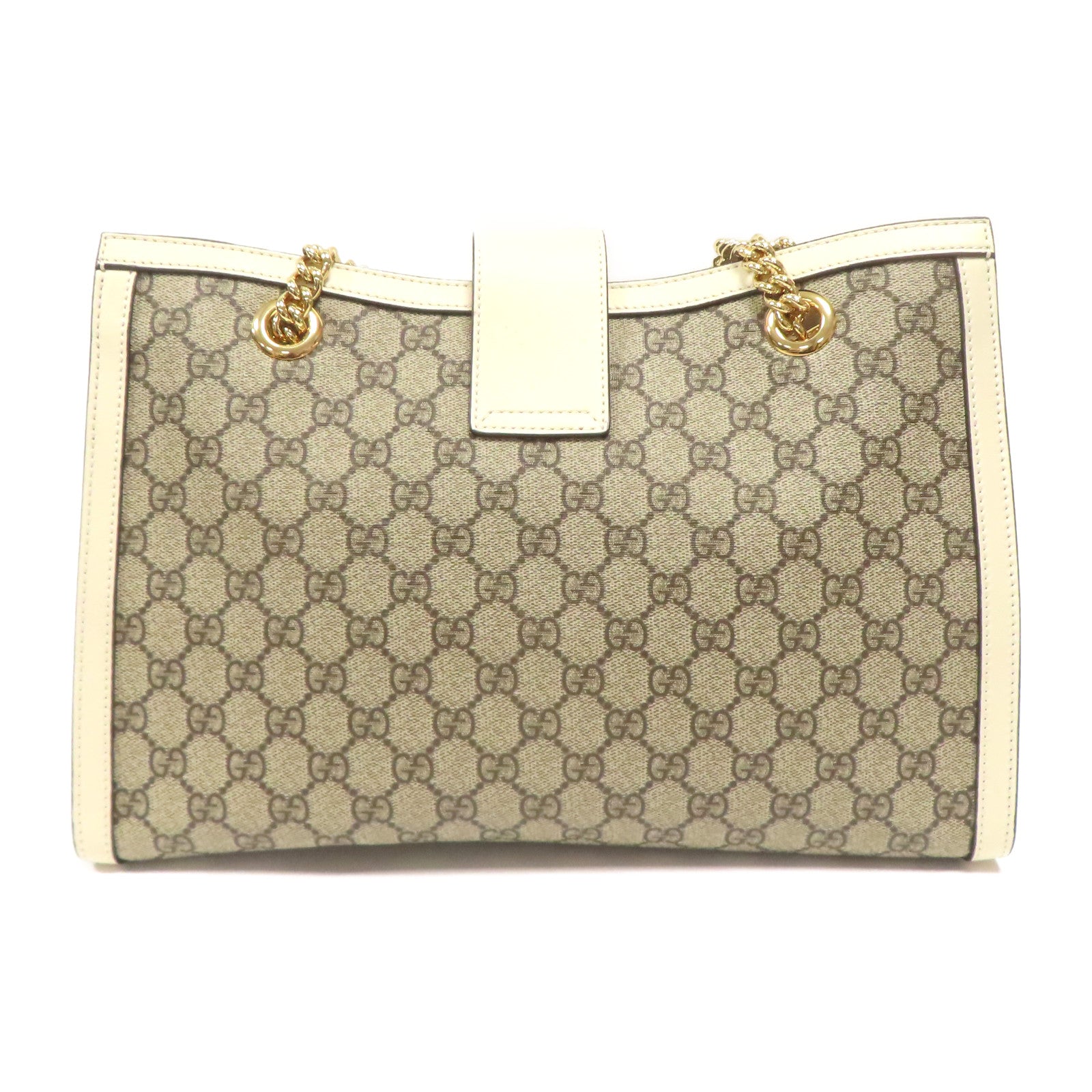 GUCCI 【激減優惠】塗層帆布Shoulder Bag金扣肩背袋啡色