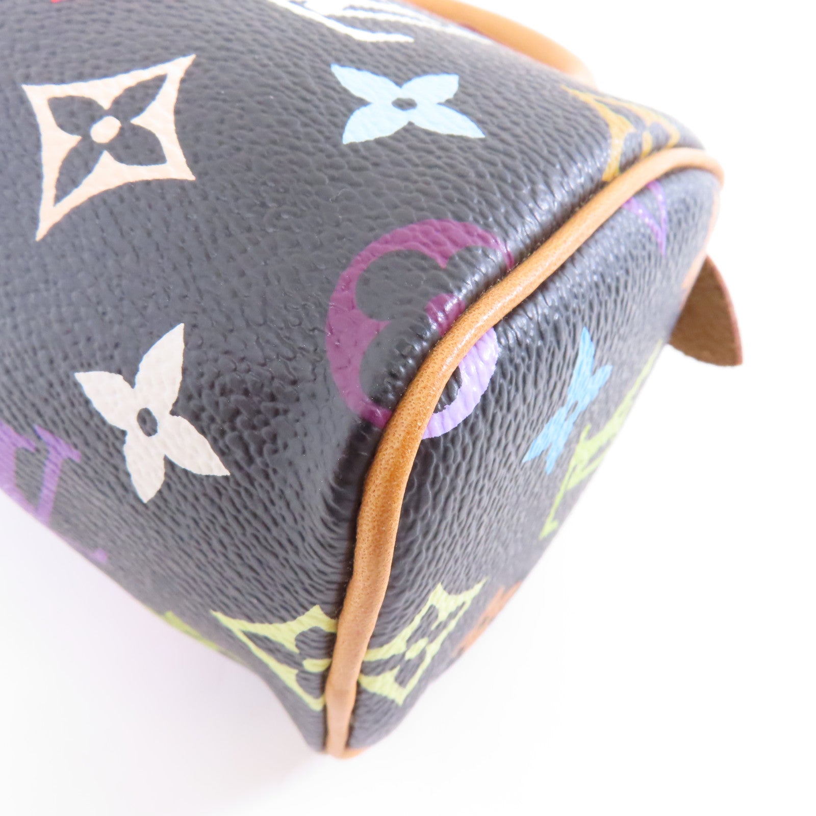 LOUIS VUITTON Monogram Multicolore Mini Speedy金扣手挽袋黑色