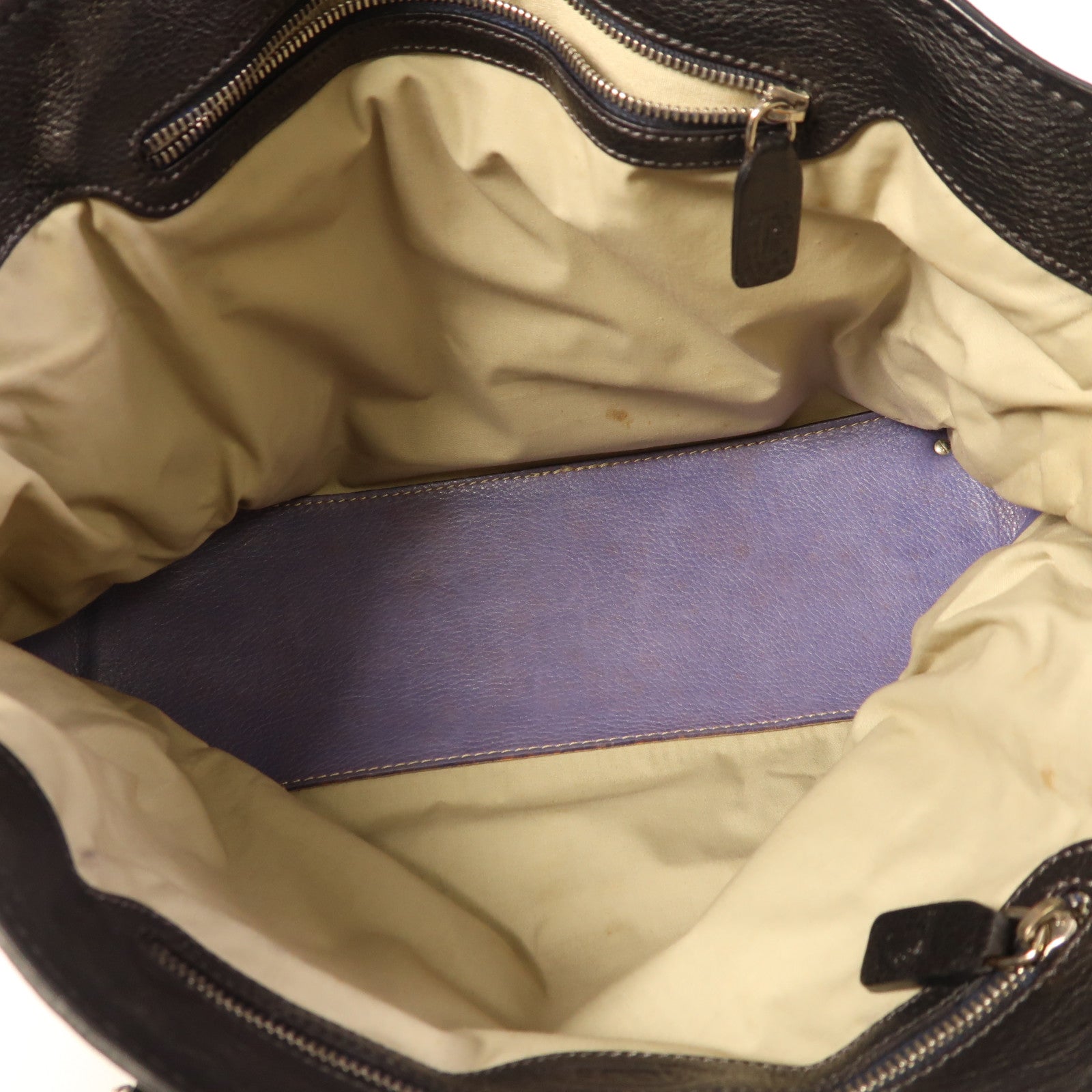 TOD'S 牛皮皮革Shoulder Bag銀扣肩背袋