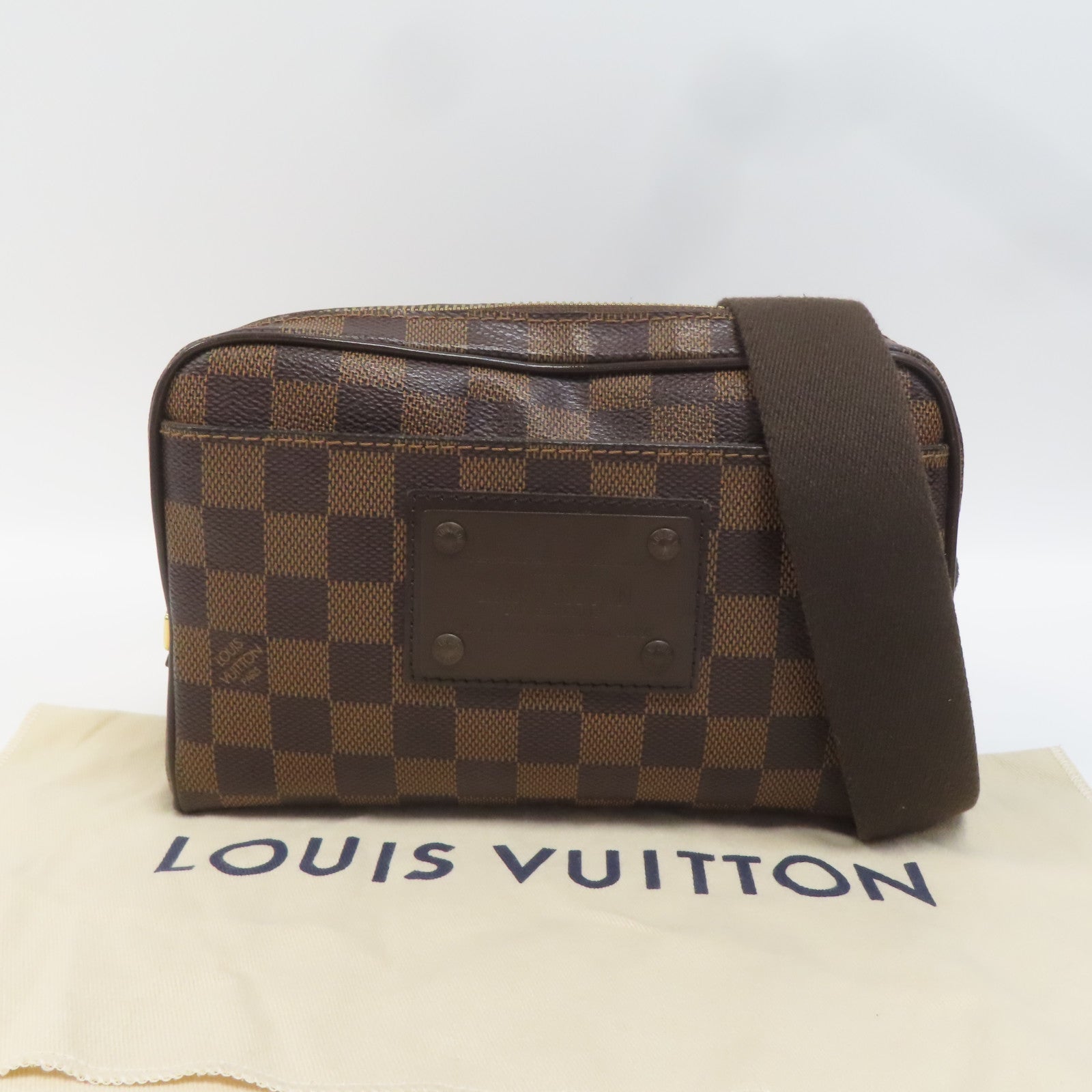 LOUIS VUITTON Damier Brooklyn Bum Bag金扣腰包啡色
