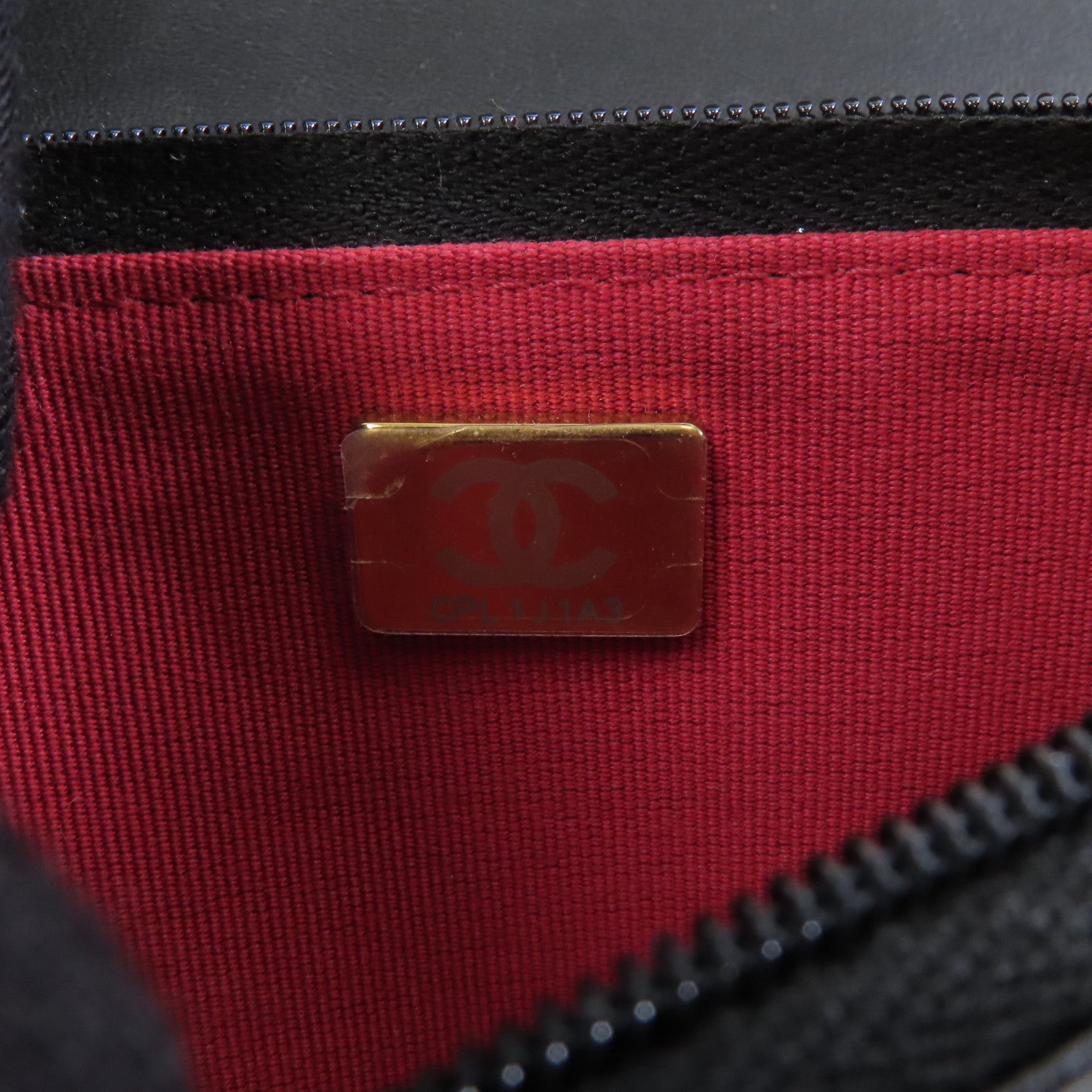 CHANEL 菱格羊皮皮革Wallet On Chain金扣鏈帶肩背袋黑色