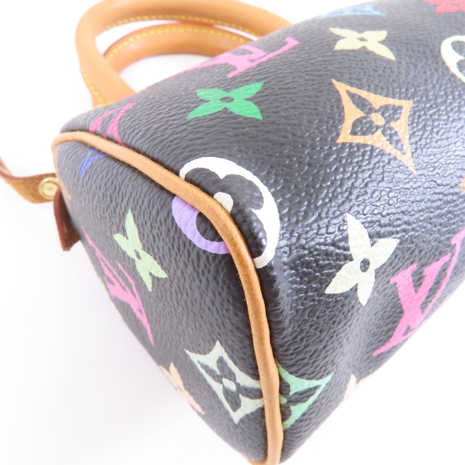 LOUIS VUITTON Monogram Multicolore Mini Speedy金扣手挽袋黑色