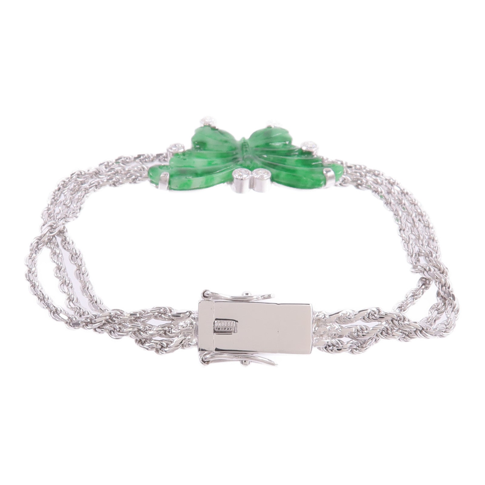 JEWELRY 18K白金Jade Bracelet翡翠手鏈