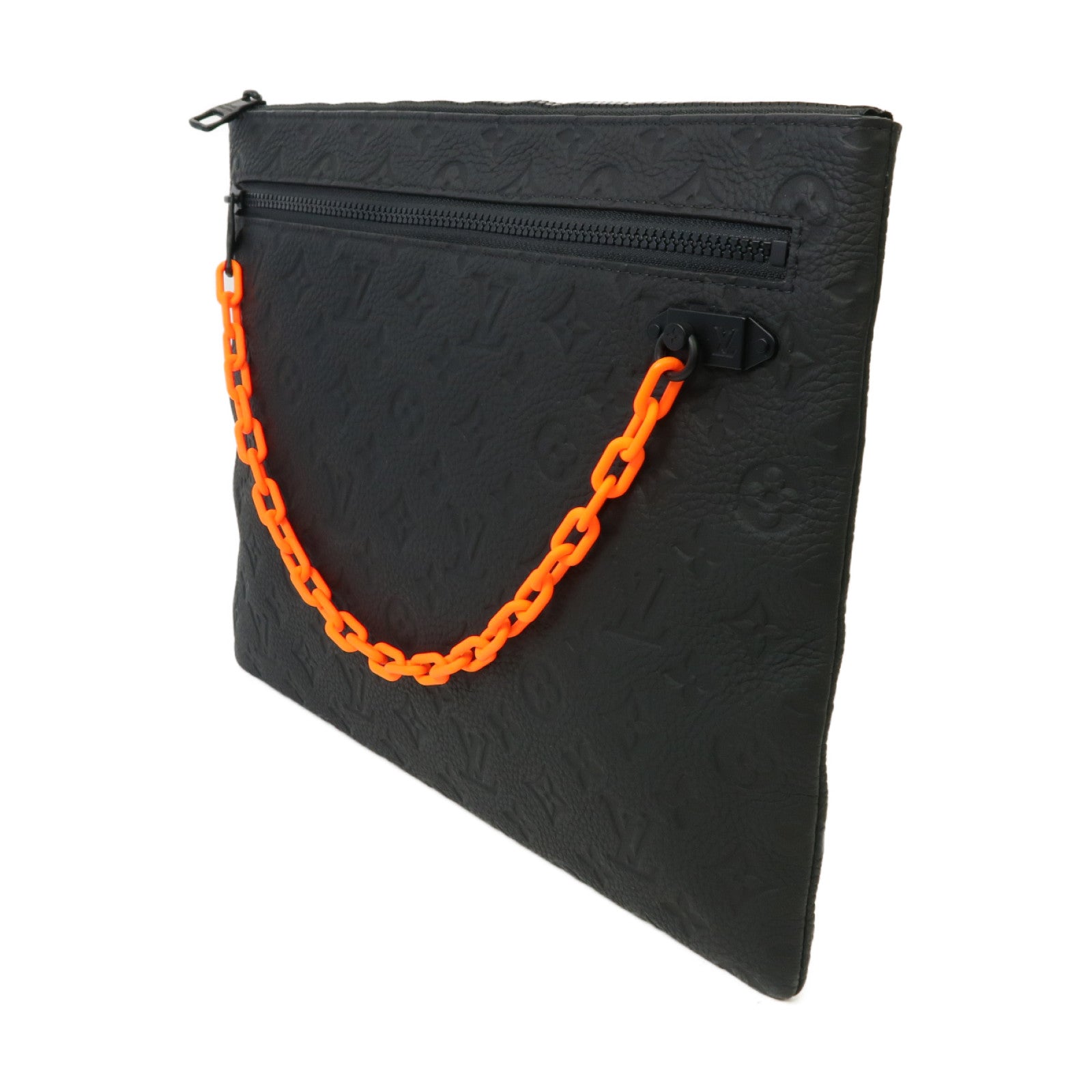 LOUIS VUITTON 【激減優惠】Taurillon Monogram Pochette A4手拿包黑色
