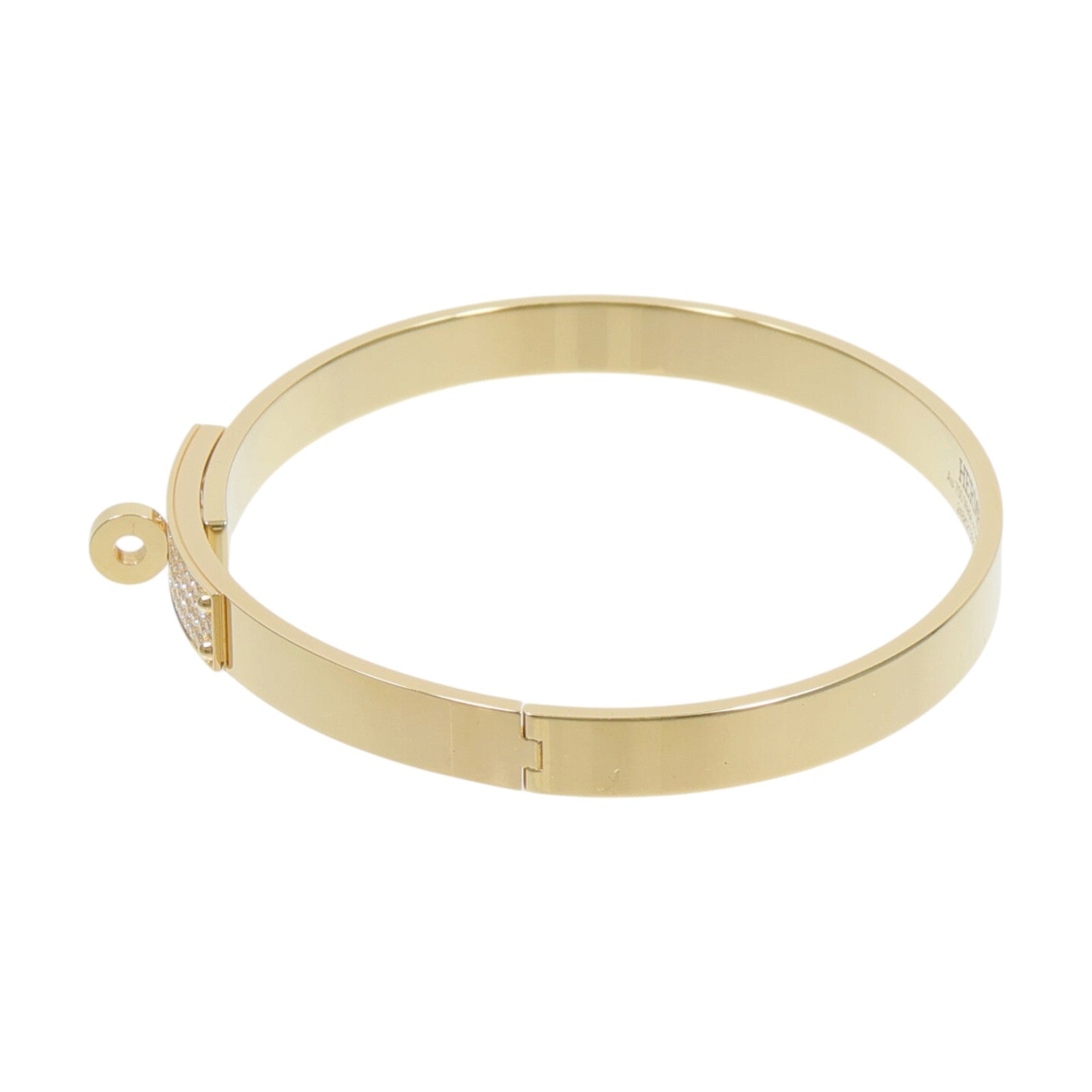 HERMES 18K黃金Kelly Bracelet鑽石手鐲